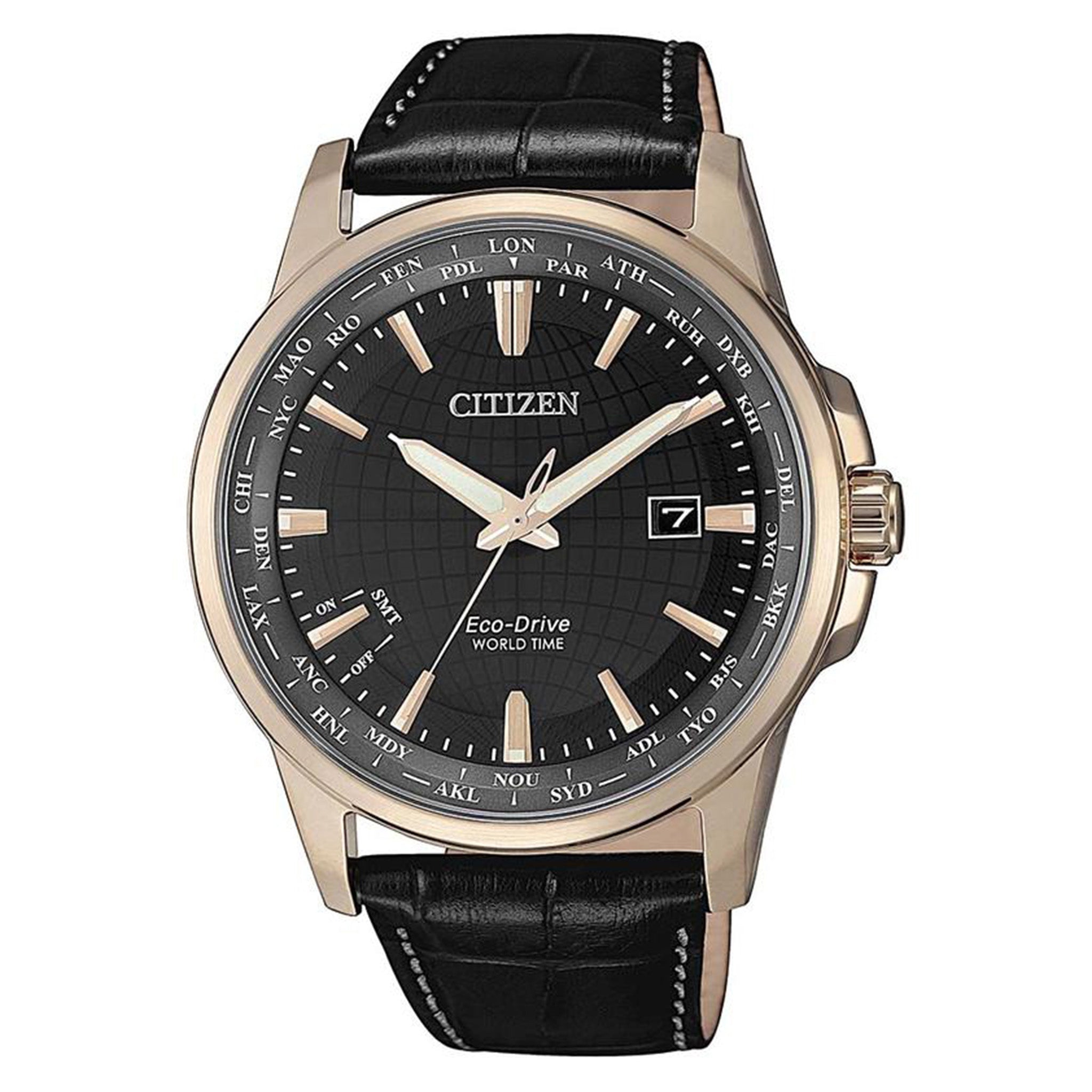 Citizen Black Leather Eco-Drive Men's Watch - BX1008-12E – The ...