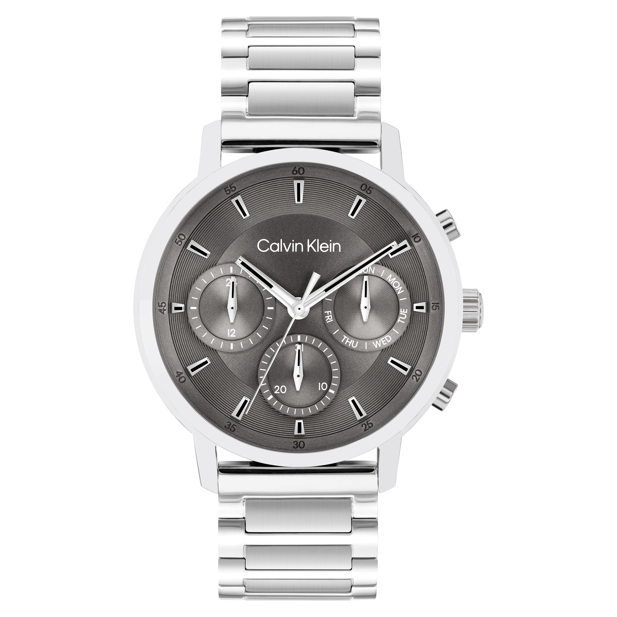 Calvin Klein Stainless Steel Grey Dial Multi-function Men's Watch - 25200493