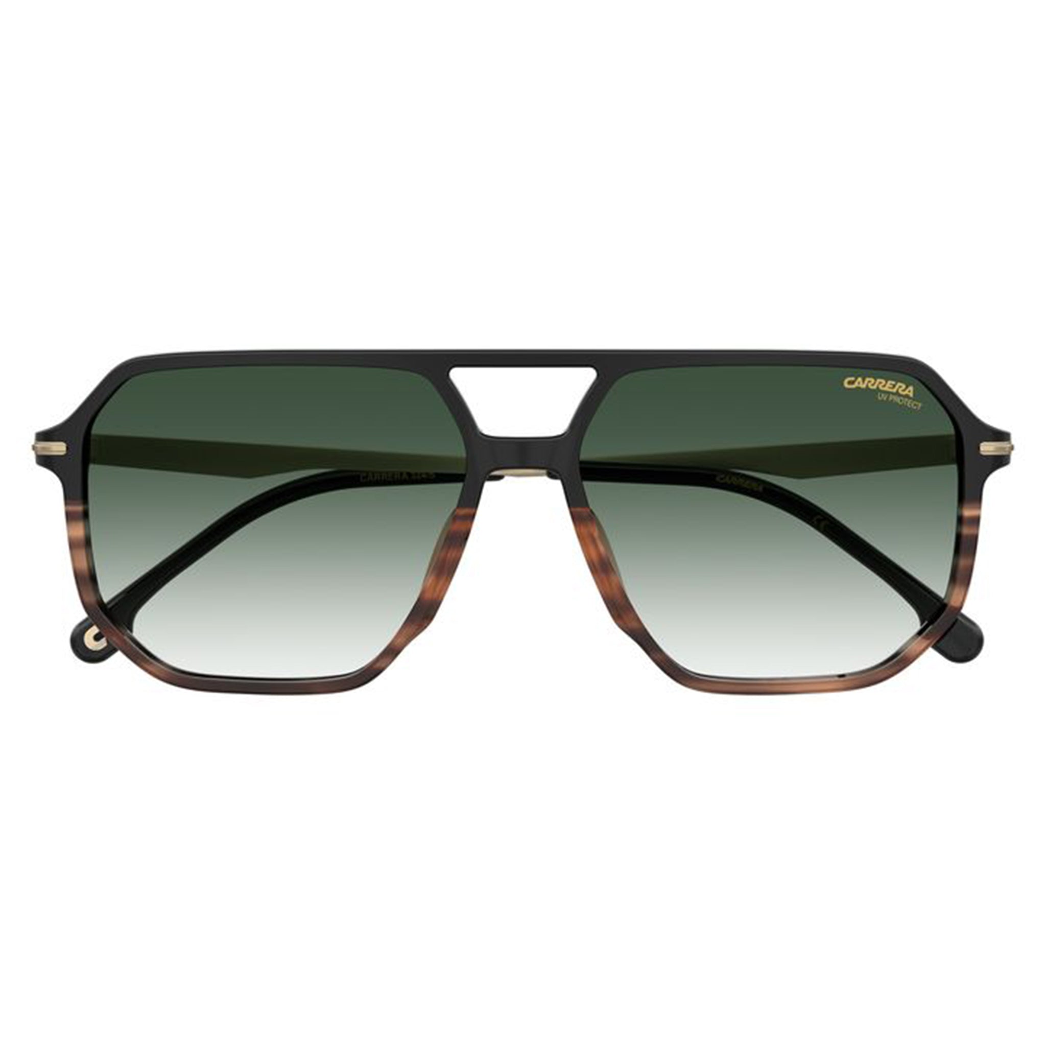 Carrera Men's Sunglasses Square Double Bridge Frame Green Shaded Lens - Carrera 324/S