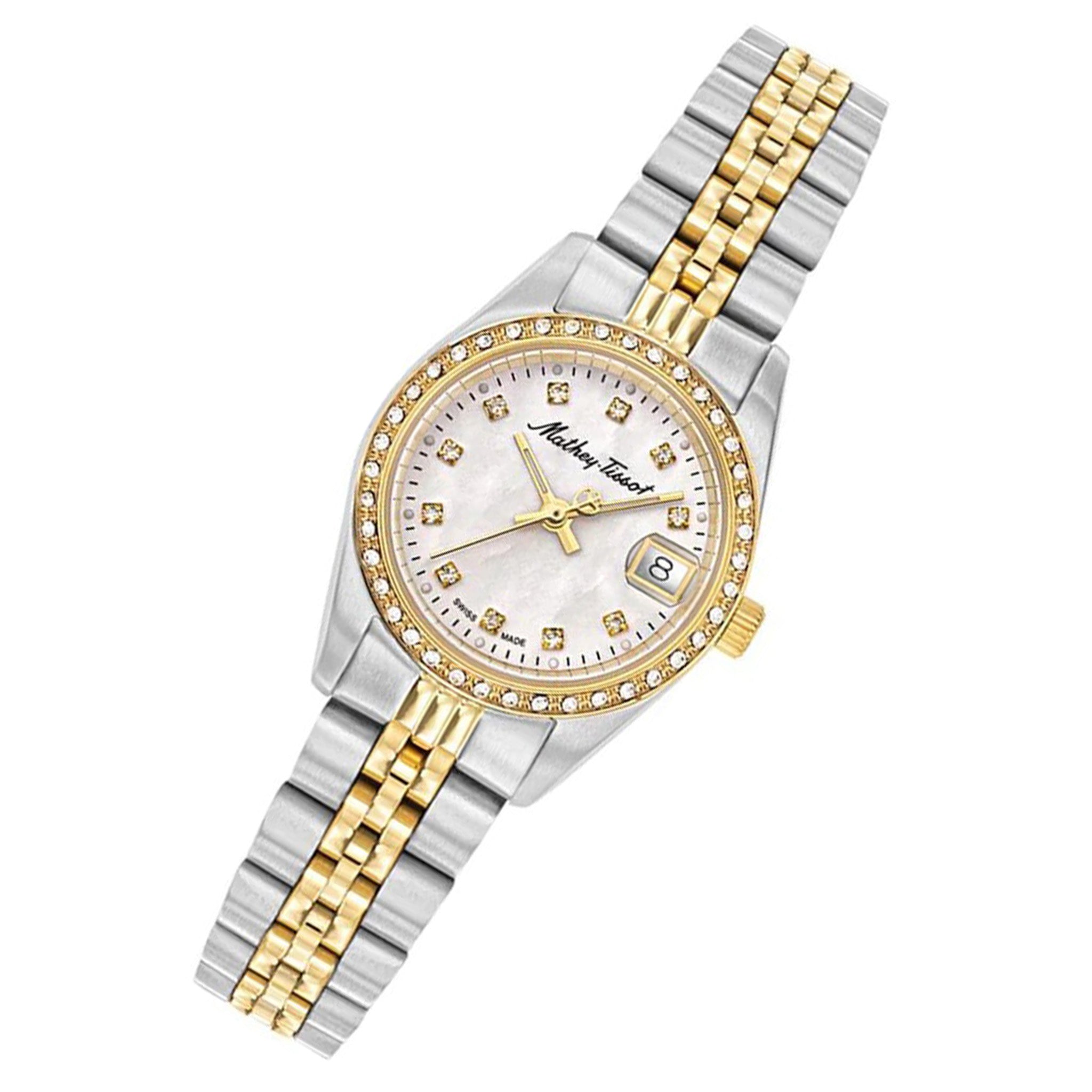 Mathey-Tissot Mathy IV 26 mm Two-Tone Stainless Steel Swiss Made Women's Watch - D709BQI