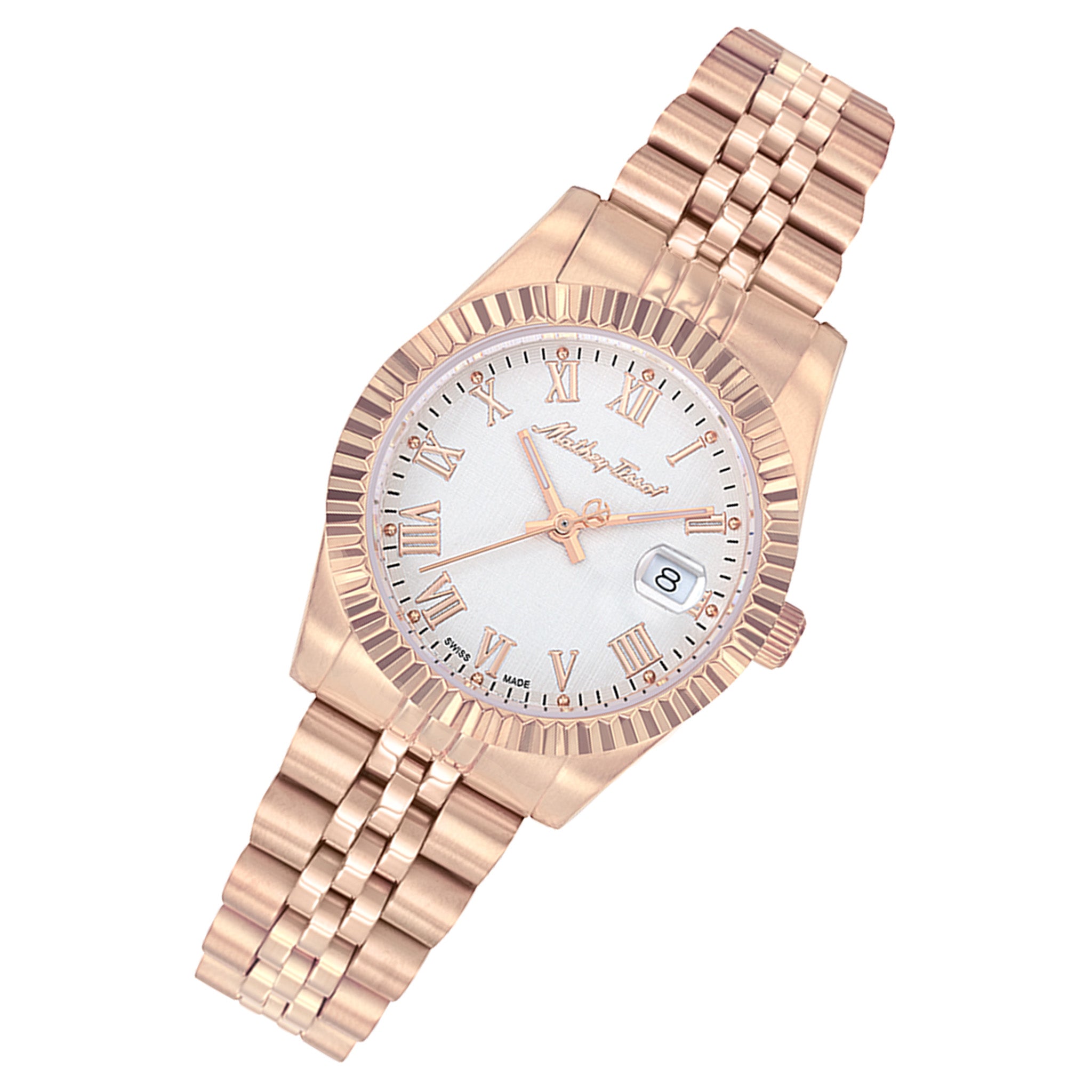 Mathey-Tissot Rose Gold Steel White Dial Women's Watch - D810PRA