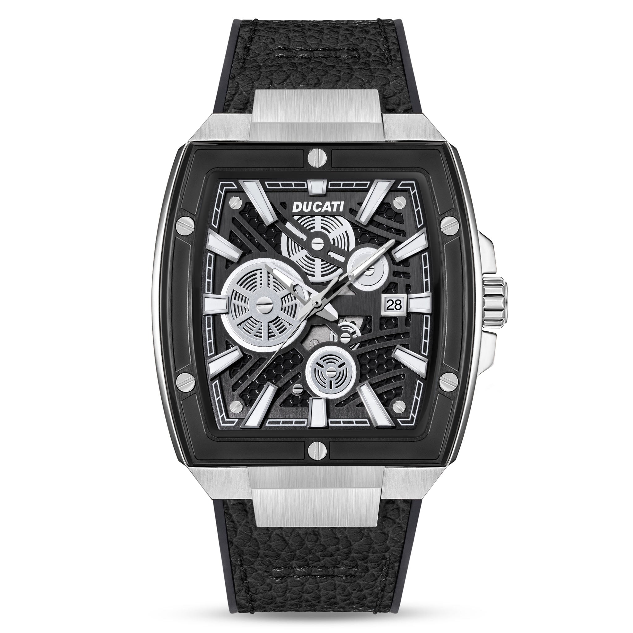 Ducati Stainless Steel Multi-Colour Dial Leather Men's Watch - DTWGB0000701