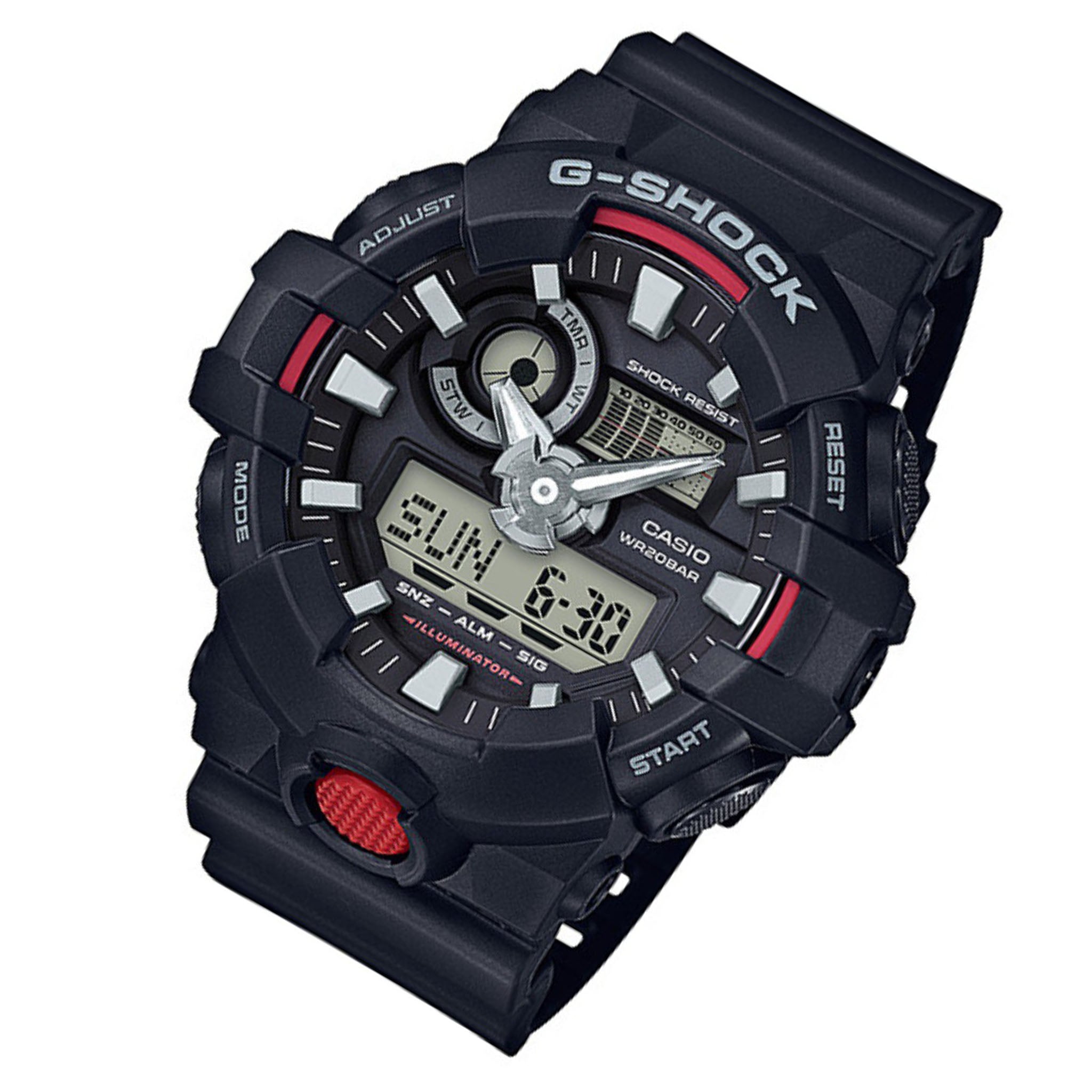 Casio G-SHOCK Black & Red Digital-Analogue Men's Watch - GA700-1A
