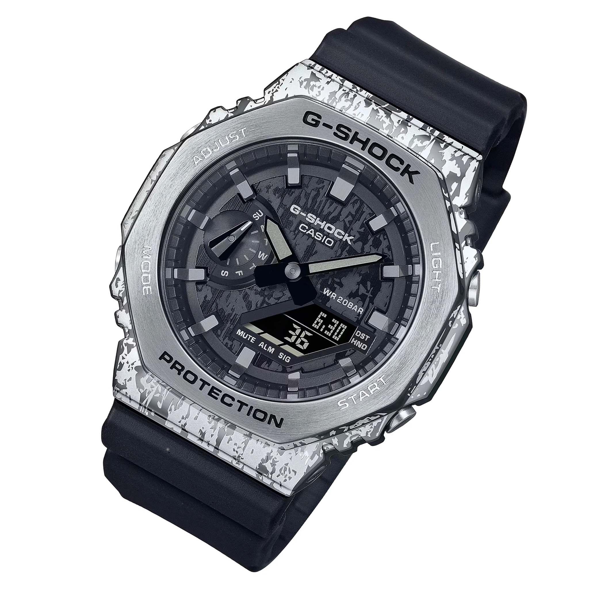 Casio G-SHOCK Black Resin Grey Dial Digital-Analogue Chronograph Men's Watch - GM2100GC-1A