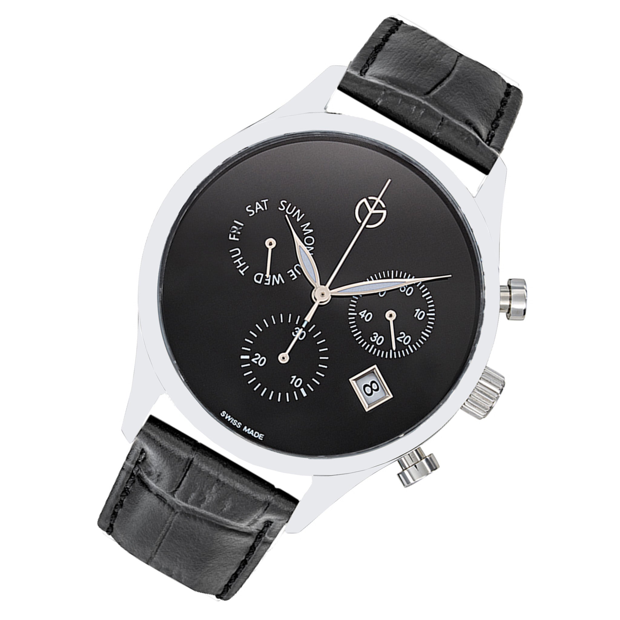 Mathey-Tissot Black Leather Chronograph Men's Watch - H411CHLNM