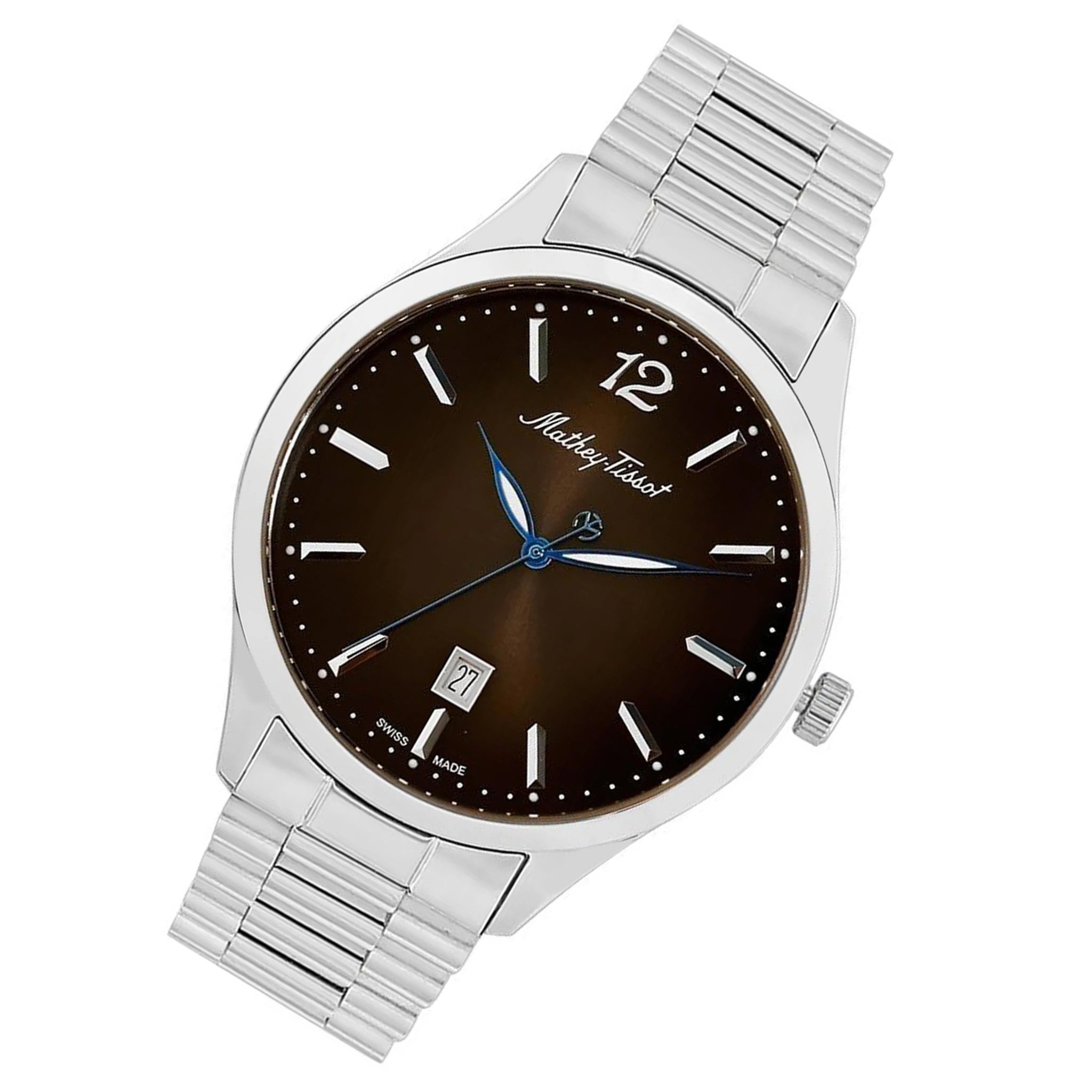 Mathey-Tissot Urban Metal Black Dial Swiss Made Men's Watch - H411MAN