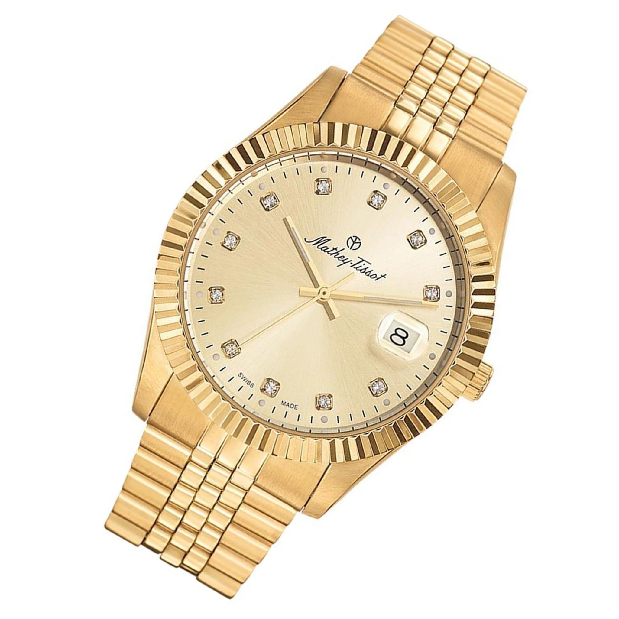 Mathey-Tissot Mathy II Stainless Steel Yellow Dial Swiss Made Men's Watch - H710PDI