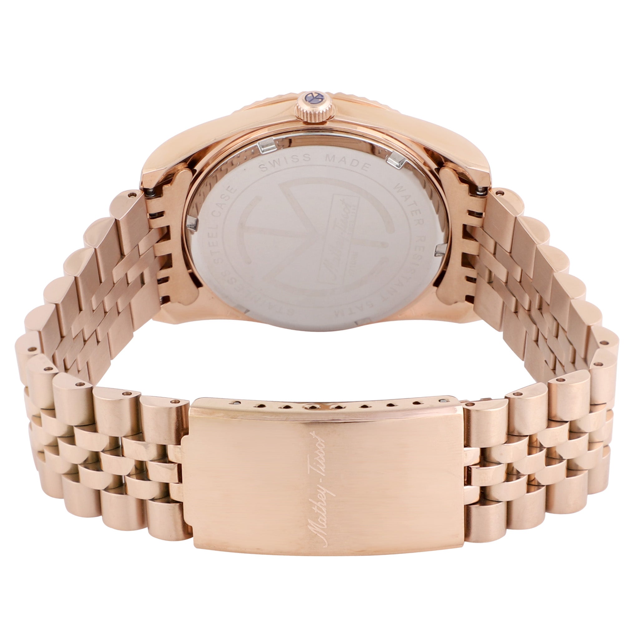 Mathey-Tissot Rose Gold Steel Brown Dial Men's Watch - H710PRM