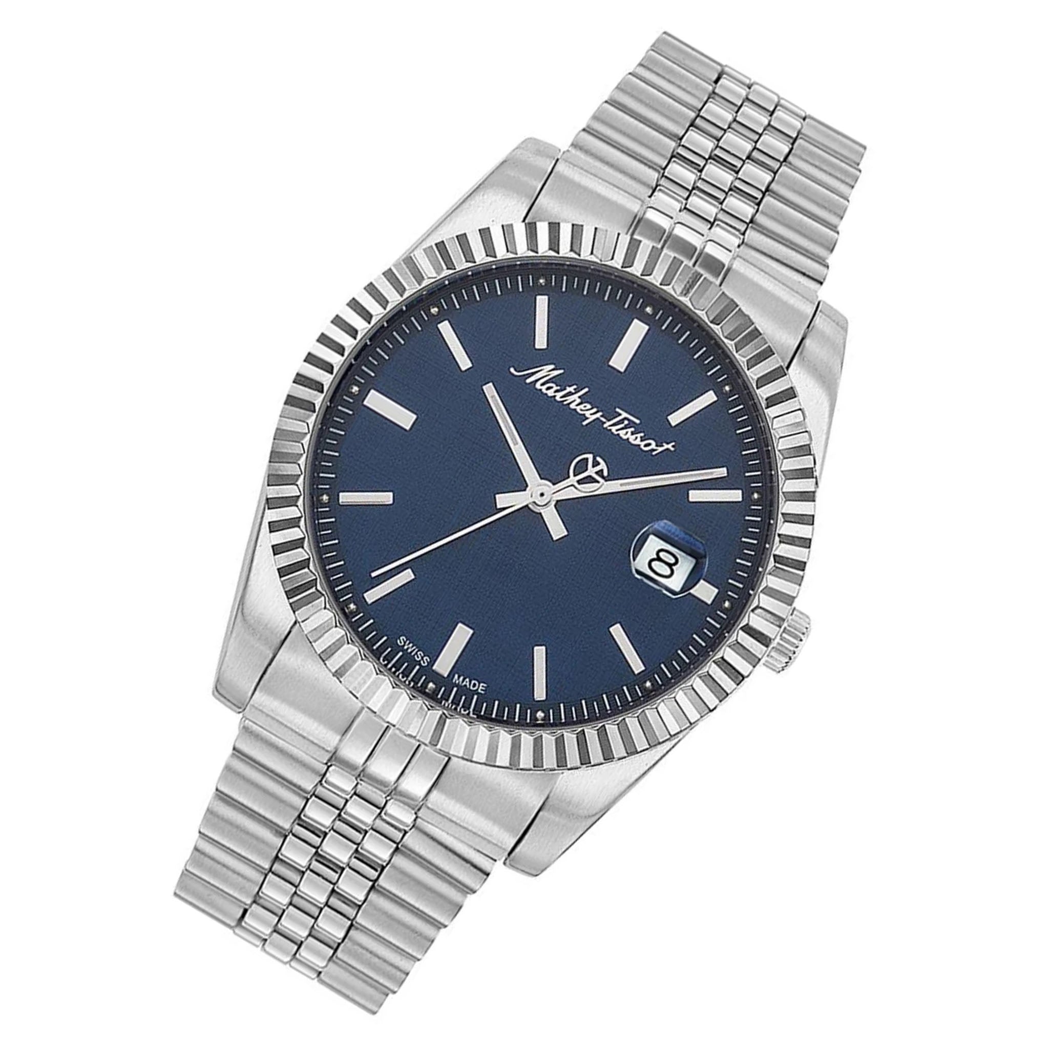 Mathey-Tissot Mathy III Stainless Steel Blue Dial Men's Watch - H810ABU
