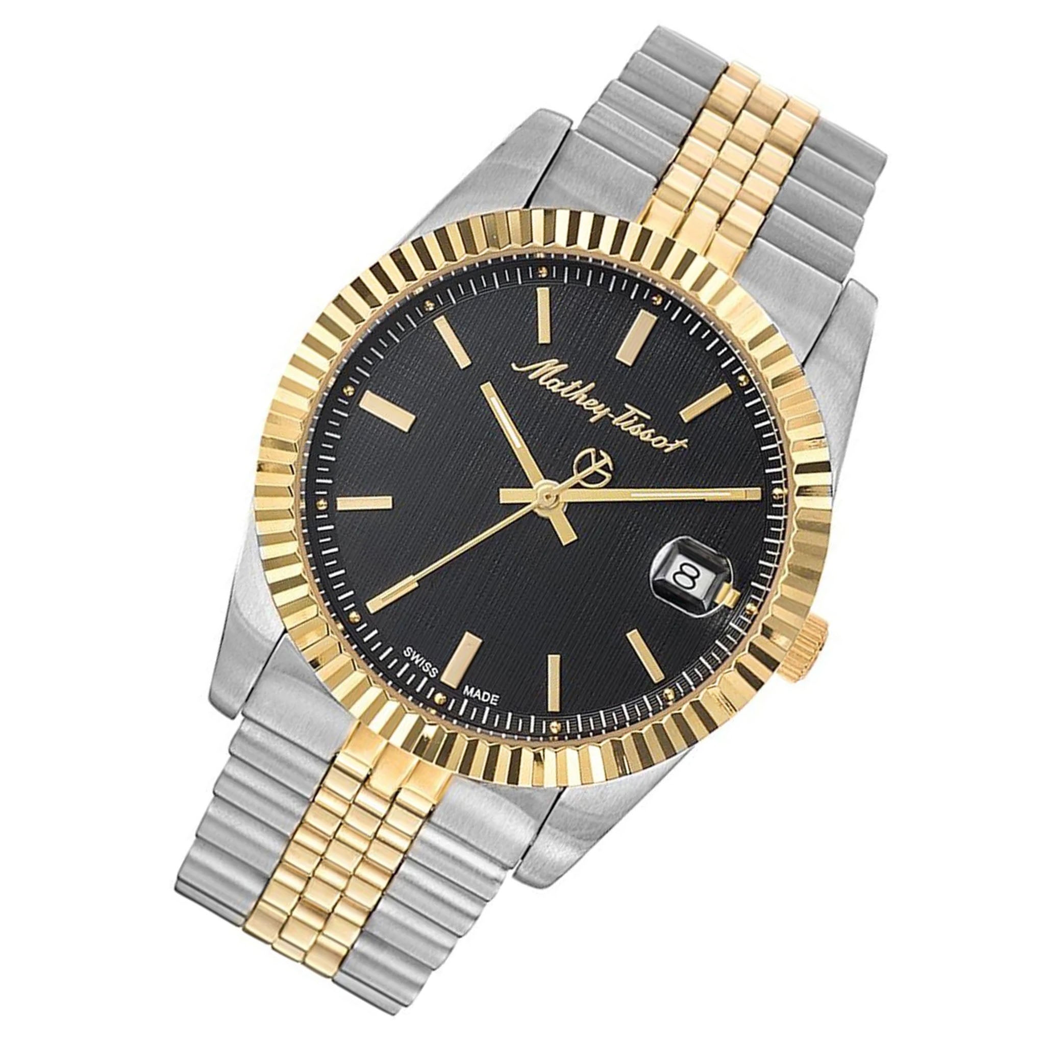 Mathey-Tissot Mathy III Stainless Steel Black Dial Swiss Made Men's Watch - H810BN