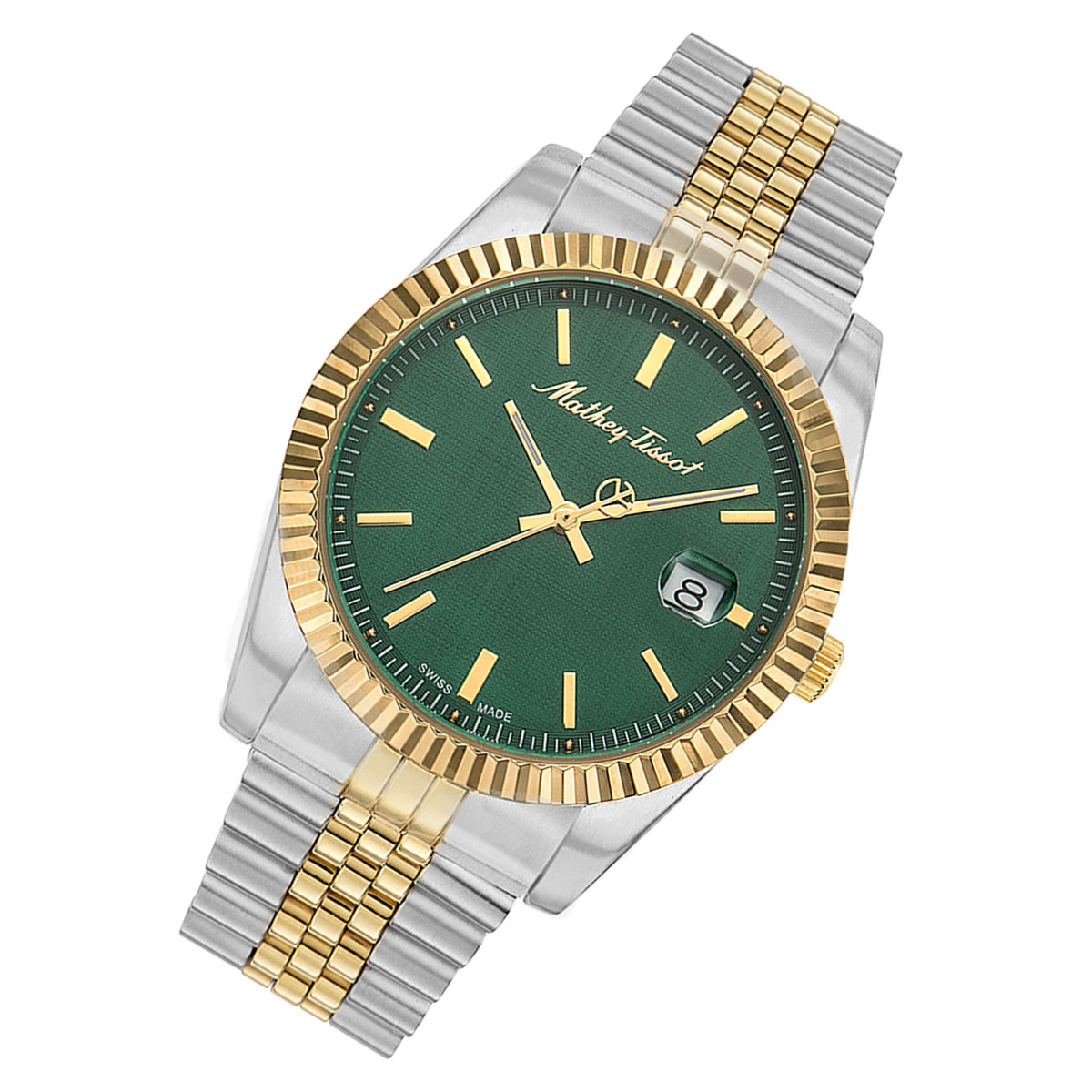Mathey-Tissot Two-Tone Steel Green Dial Men's Watch - H810BV