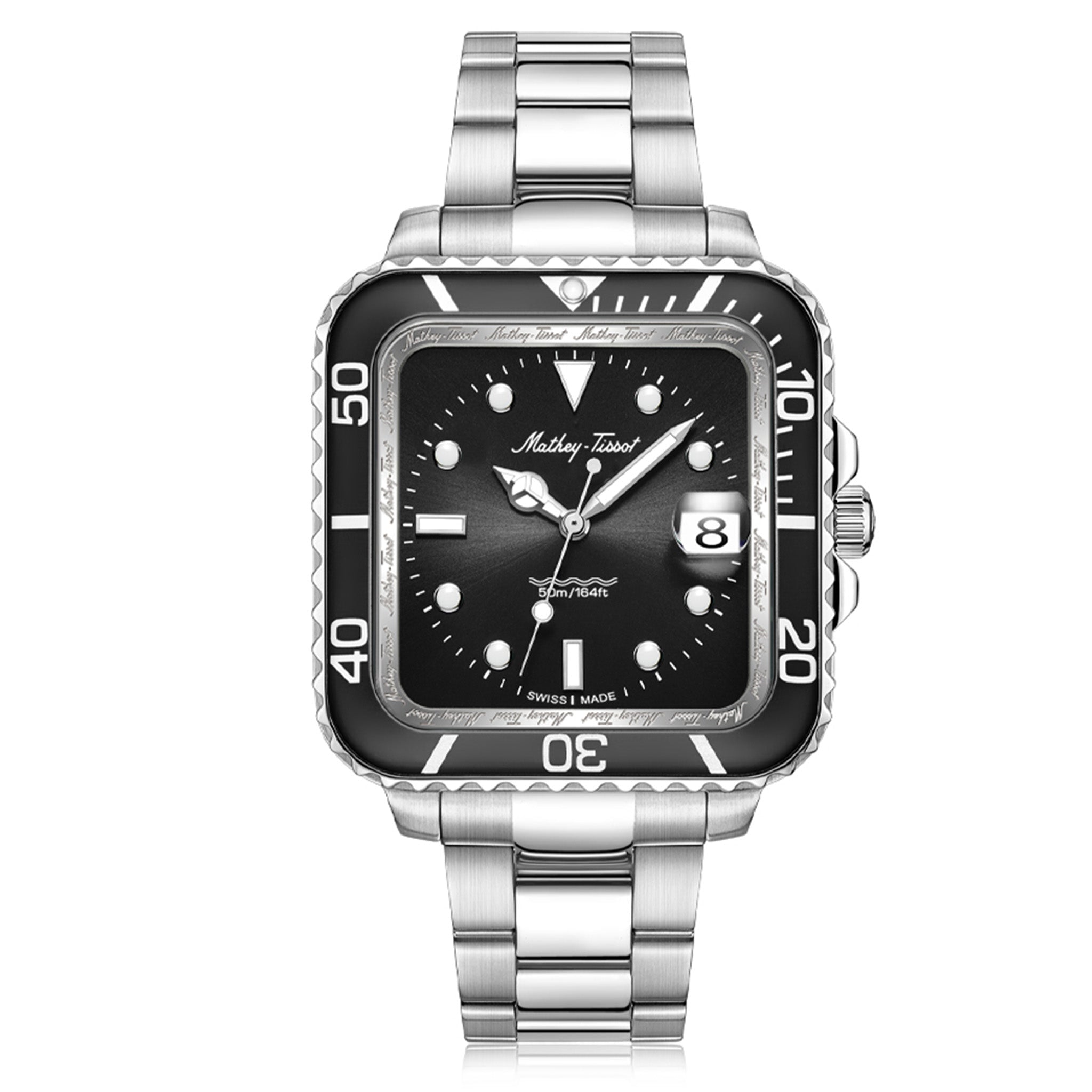 Mathey-Tissot Silver Stainless Steel 316L Men's Watch - H902QAN
