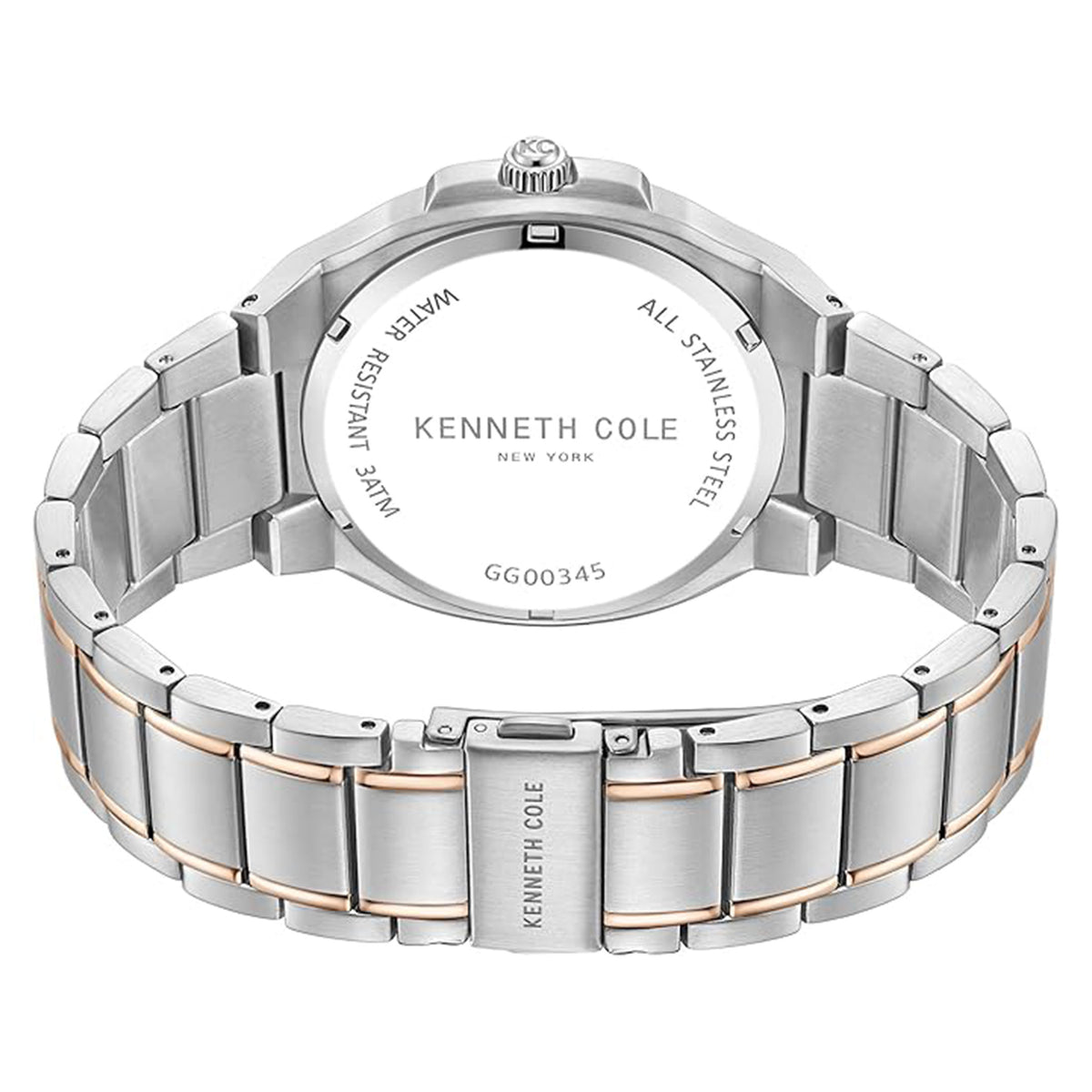 Kenneth Cole Silver Steel Blue Dark Dial Men's Watch - KCWGG0034506