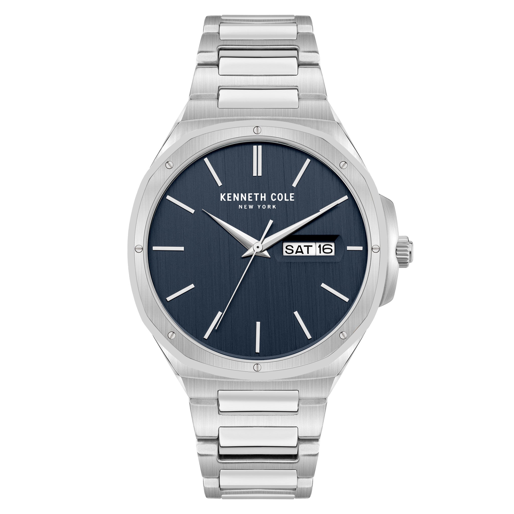 Kenneth Cole Stainless Steel Blue Dial Stainless Steel Men's Watch - KCWGH2104803