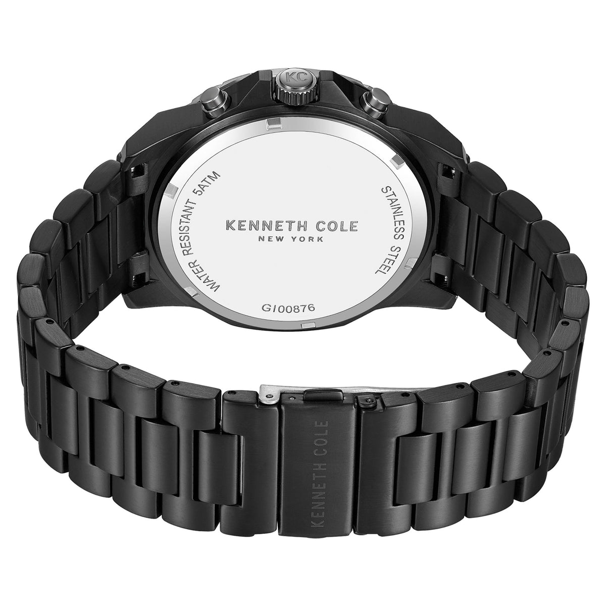 Kenneth Cole Stainless Steel Black Dial Chronograph Men's Watch - KCWGI0087604