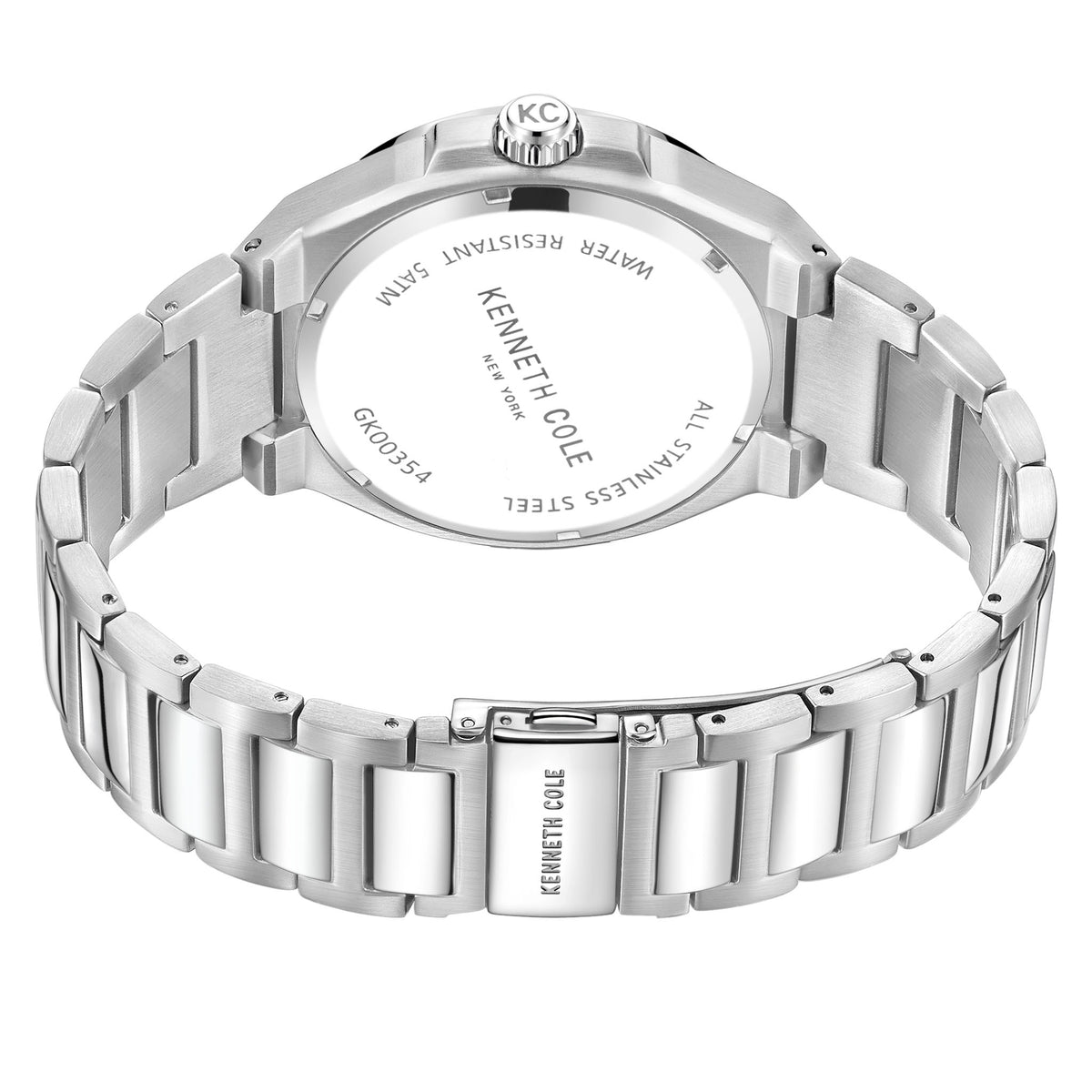Kenneth Cole Silver Steel Blue Dial Multi-function Men's Watch - KCWGK0035403