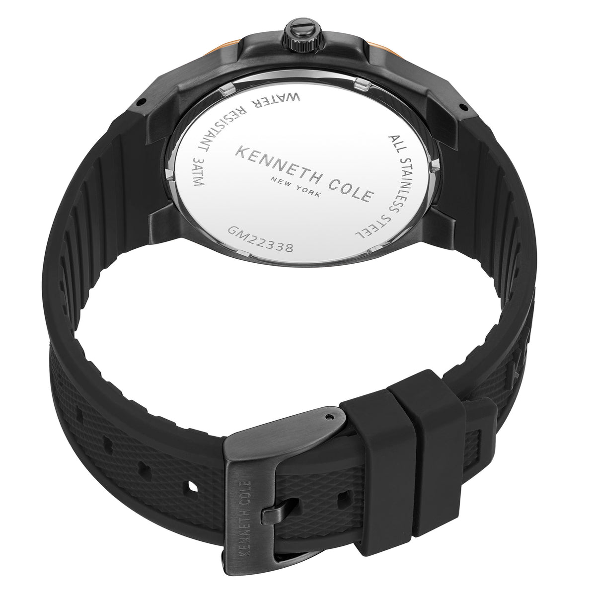 Kenneth Cole Silicone Black Men's Watch - KCWGM2233801