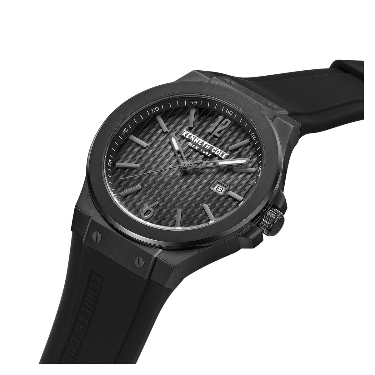 Kenneth Cole Silicone Black Dial Men's Watch - KCWGN0034404