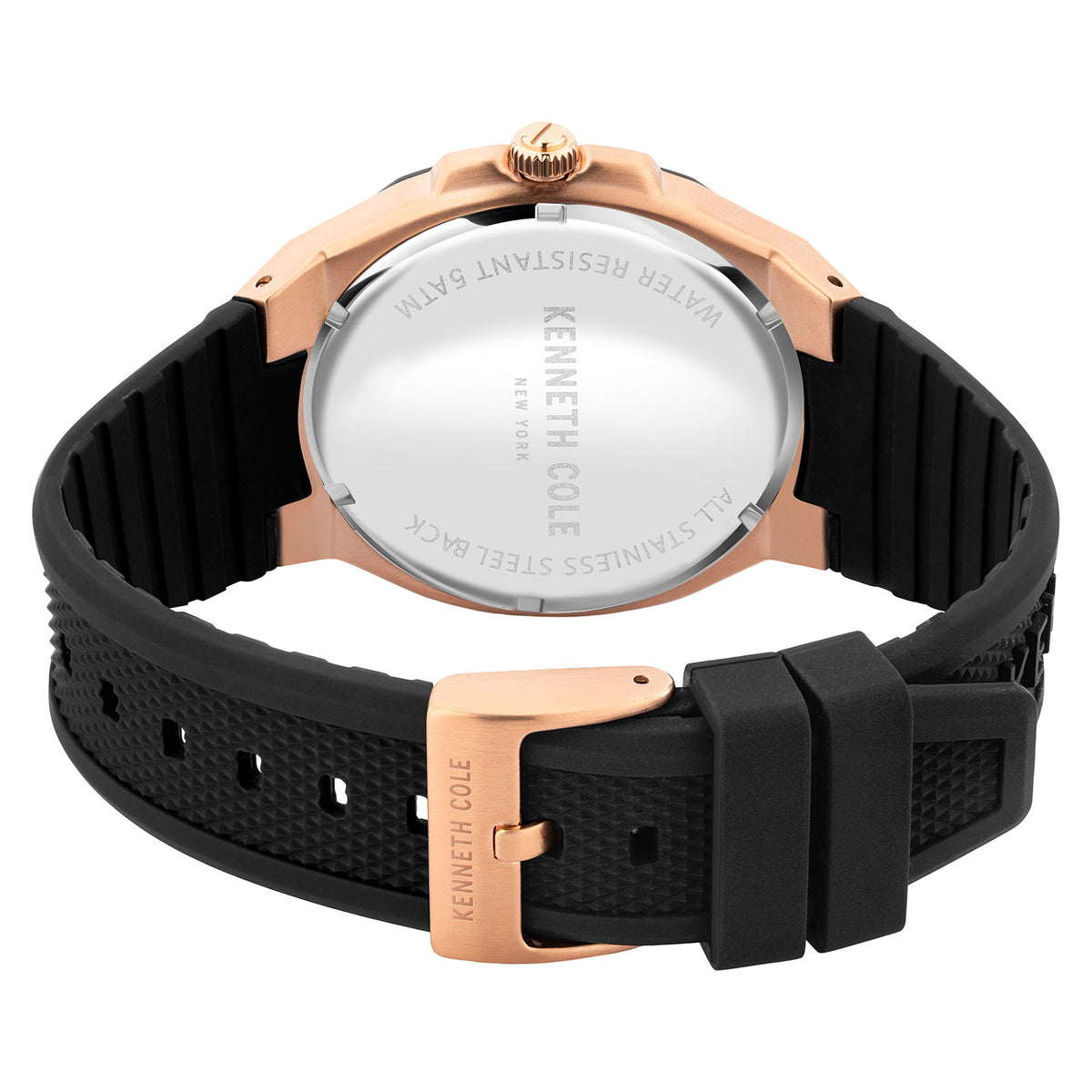 Kenneth Cole Silicone Black Dial Men's Watch - KCWGN2104801