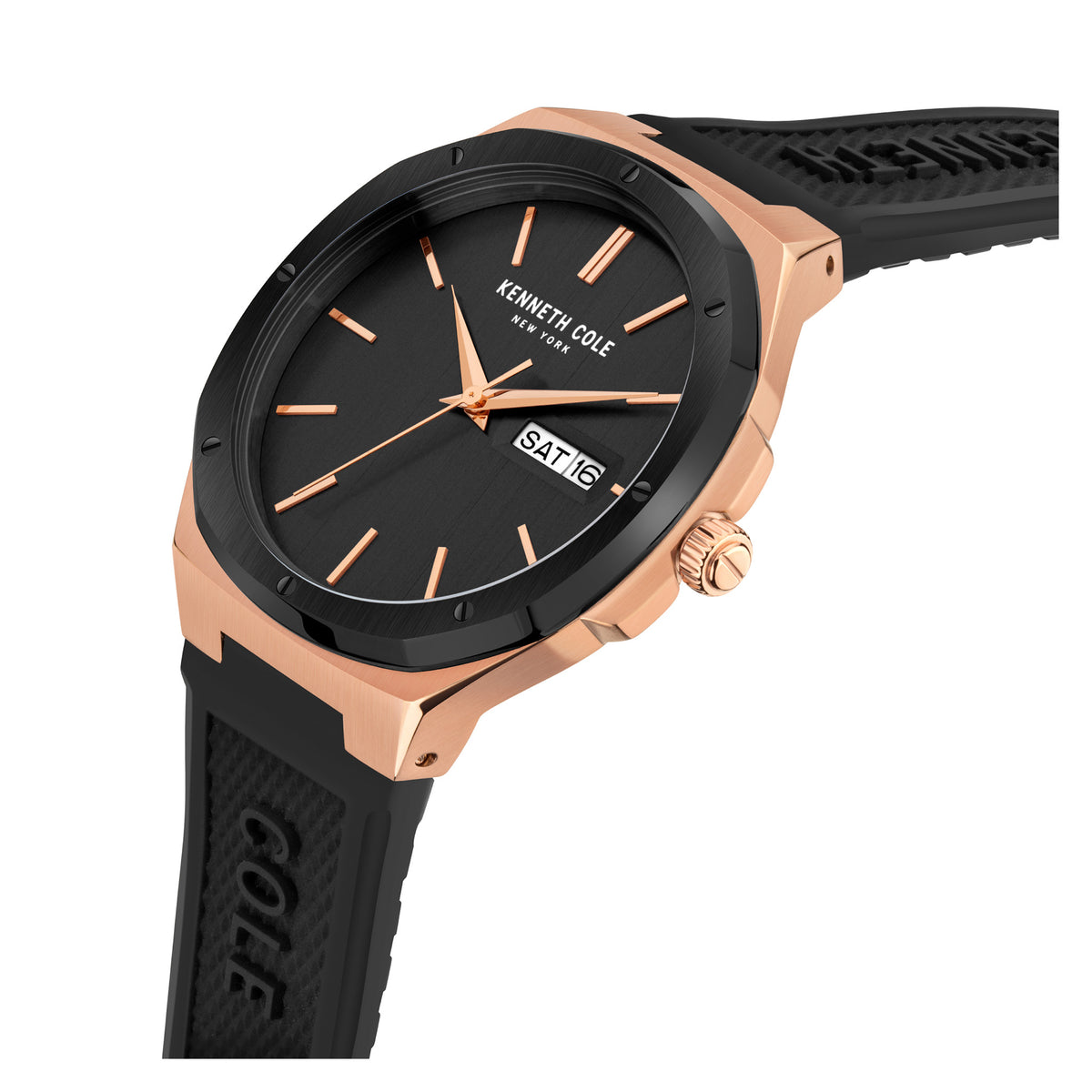 Kenneth Cole Silicone Black Dial Men's Watch - KCWGN2104801
