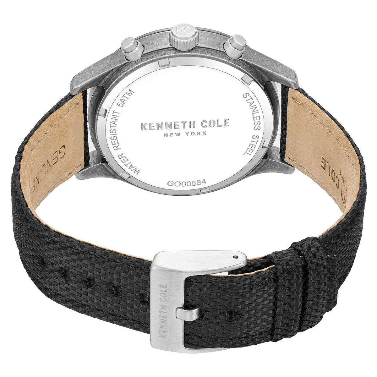 Kenneth Cole Nylon Antique Silver Dial Chronograph Men's Watch - KCWGO0058404