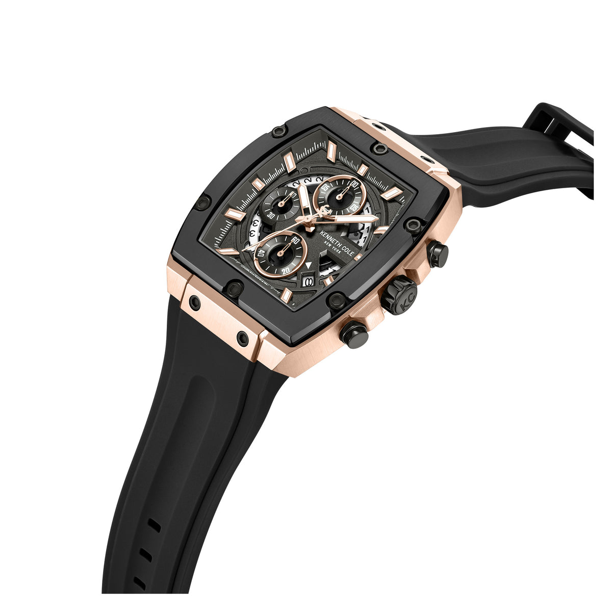 Kenneth Cole Silicone Gun Dial Chronograph Men's Watch - KCWGO0067602