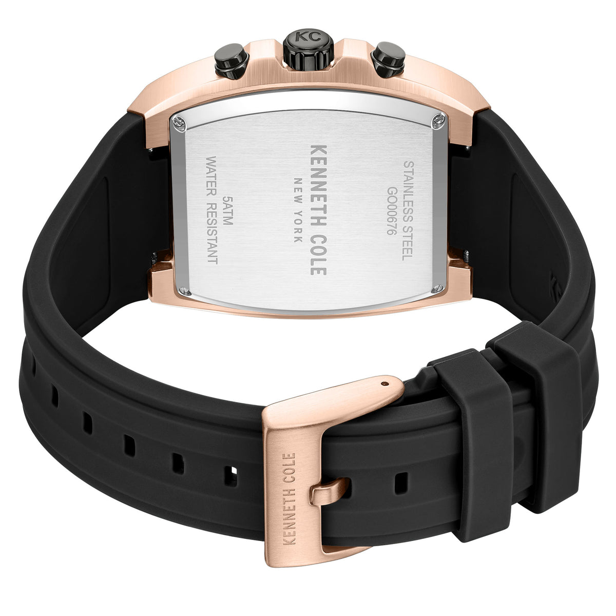 Kenneth Cole Silicone Gun Dial Chronograph Men's Watch - KCWGO0067602
