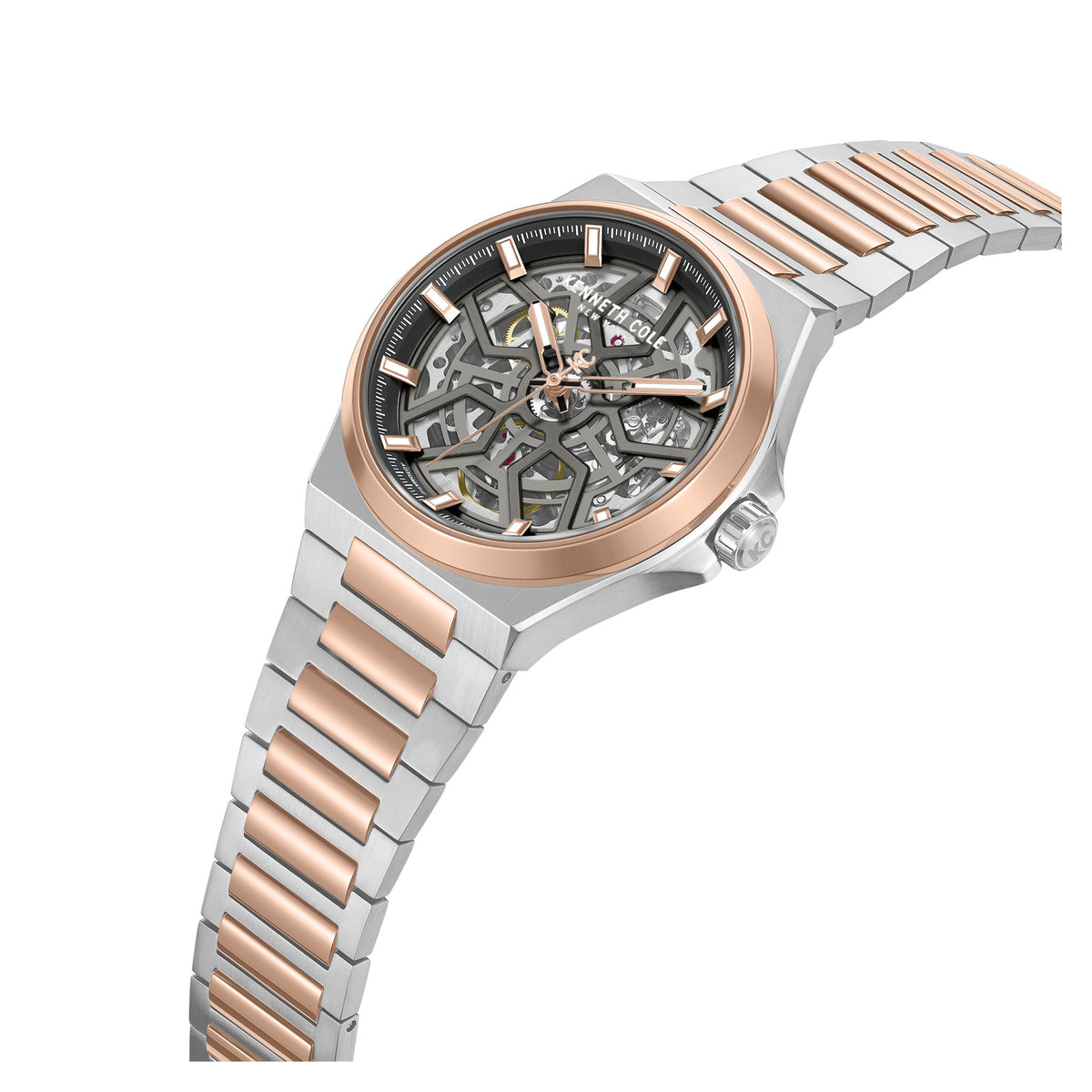 Kenneth Cole Two-Tone Steel Gun Dial Automatic Men's Watch - KCWGY0065302
