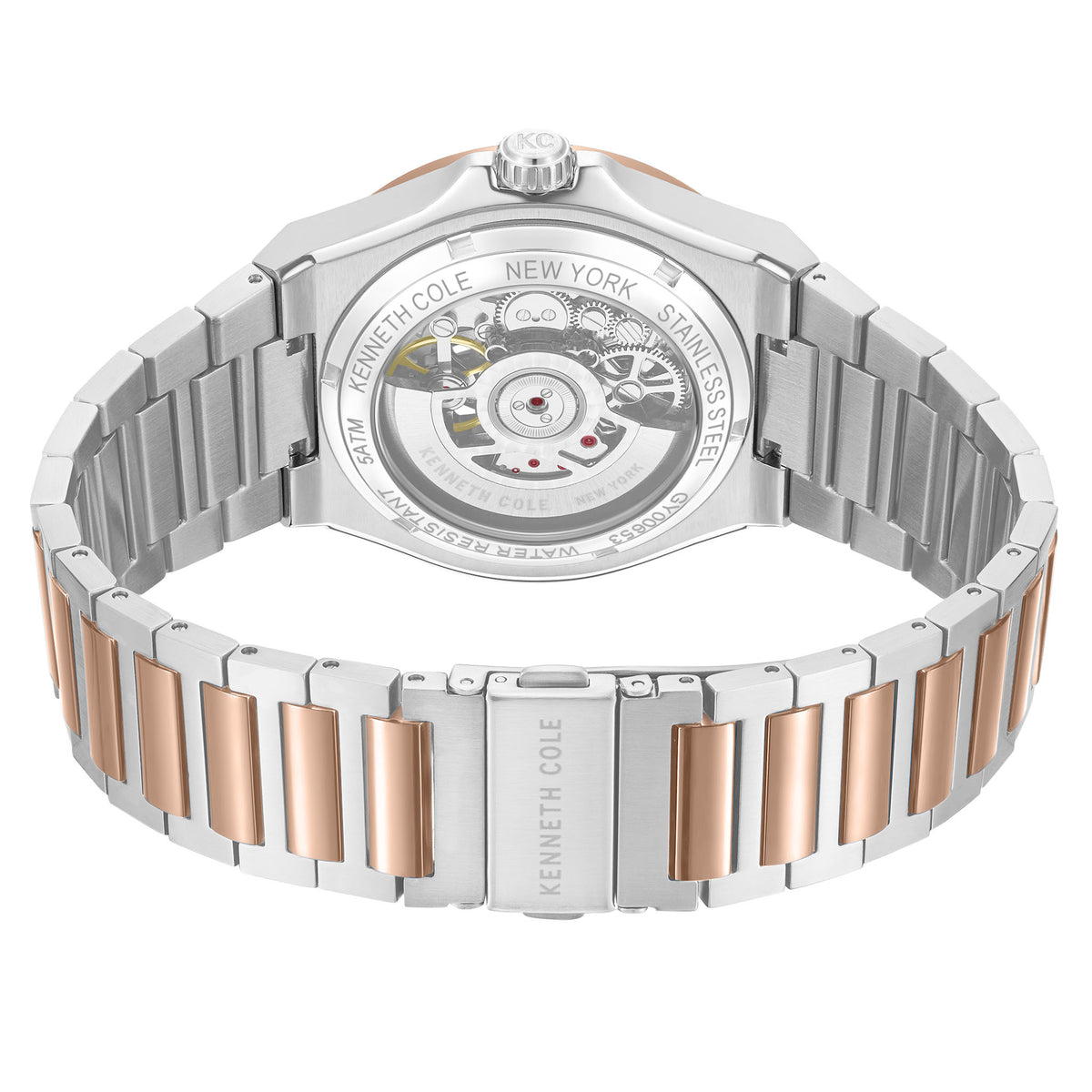 Kenneth Cole Two-Tone Steel Gun Dial Automatic Men's Watch - KCWGY0065302