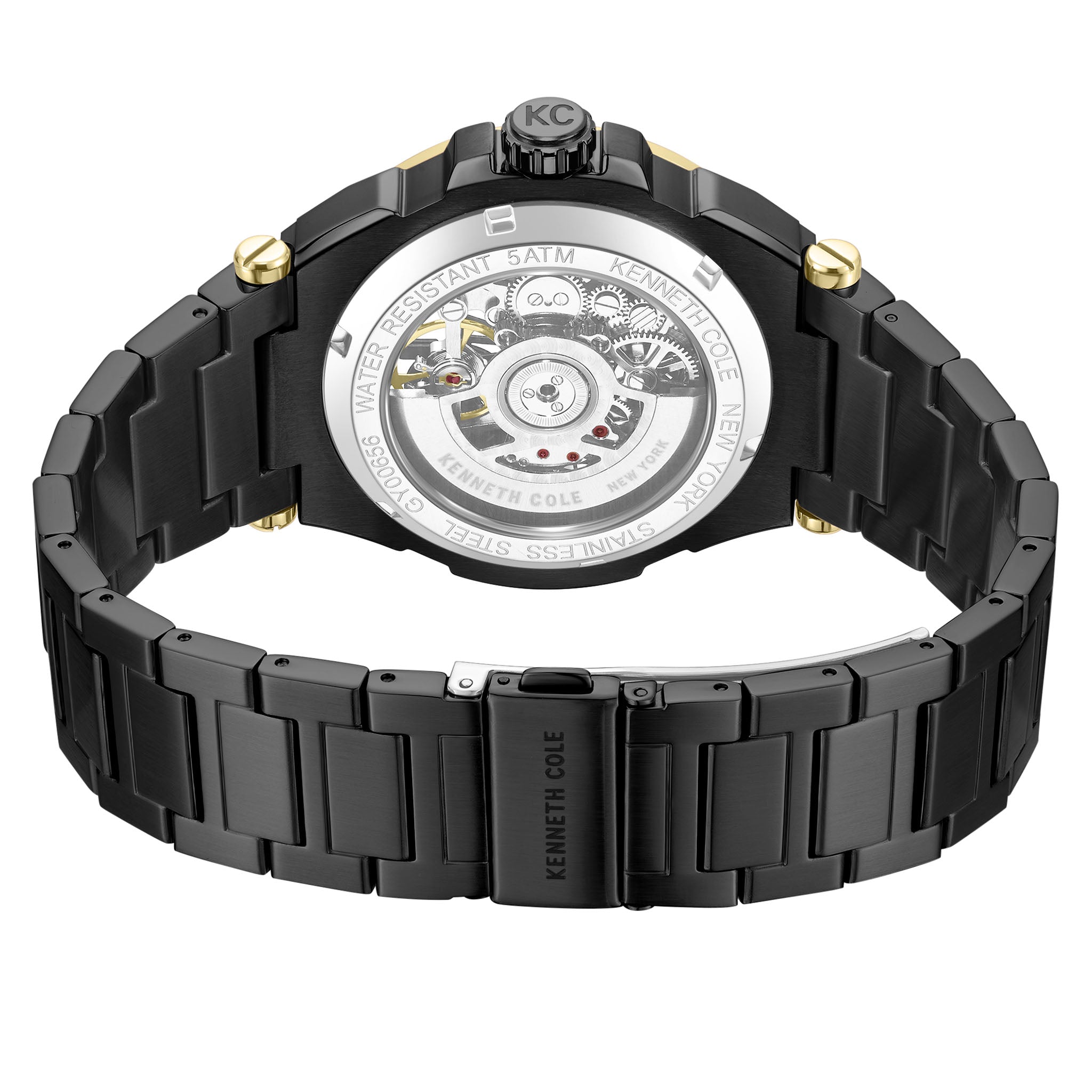 Kenneth Cole Stainless Steel Black Dial Automatic Men's Watch - KCWGY0065606