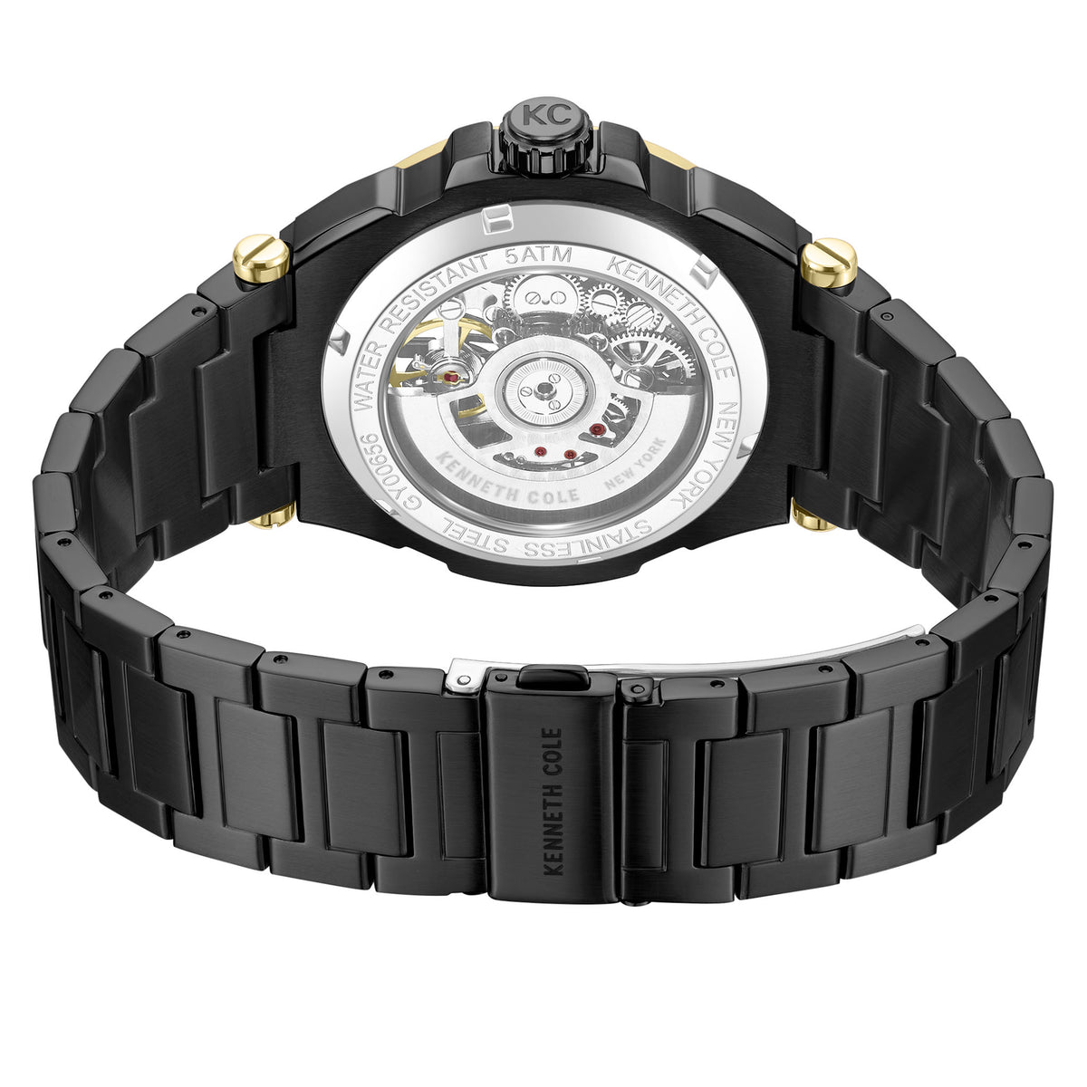Kenneth Cole Stainless Steel Black Dial Automatic Men's Watch - KCWGY0065606