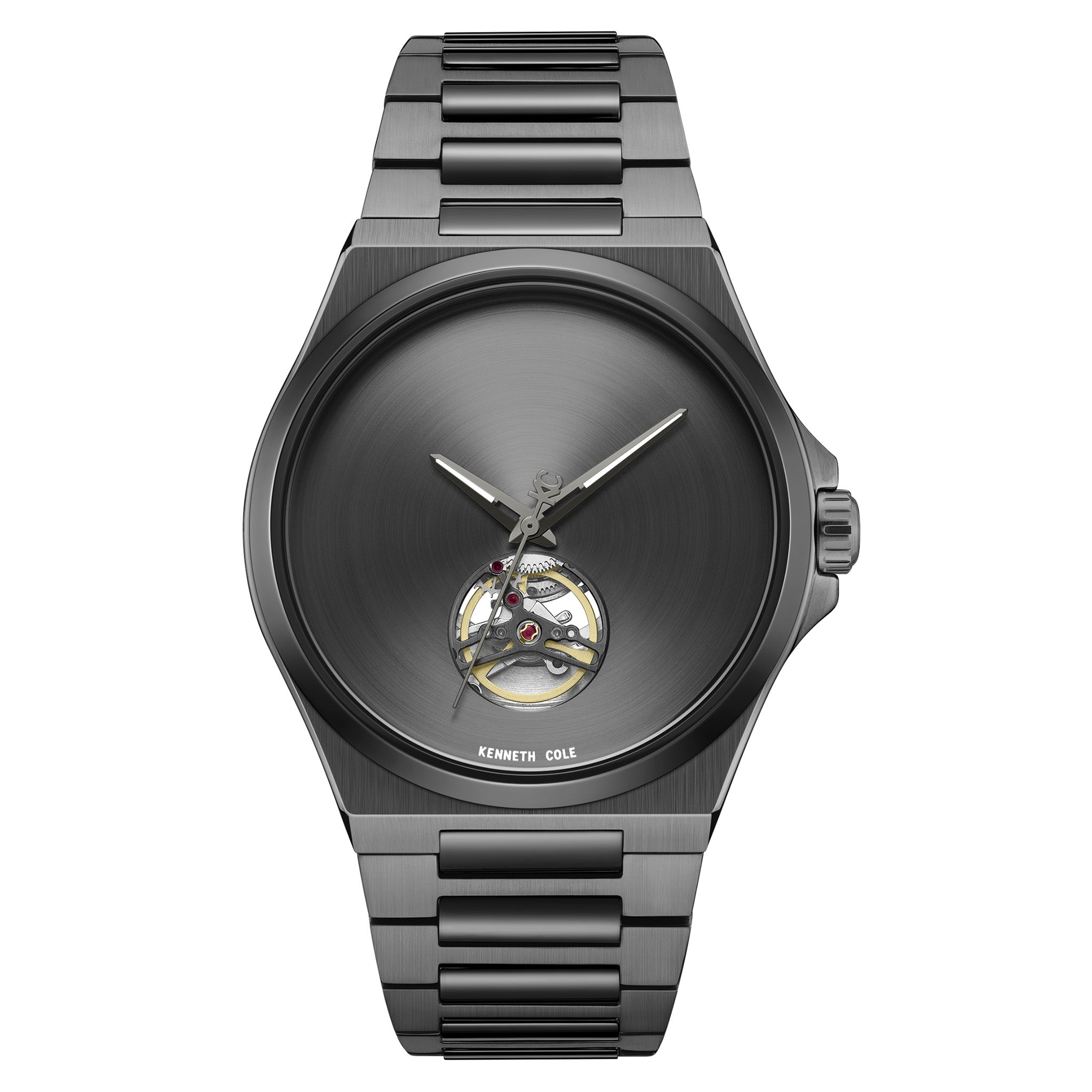 Kenneth Cole Stainless Steel Black Dial Stainless Steel Automatic Men's Watch - KCWGY0067405