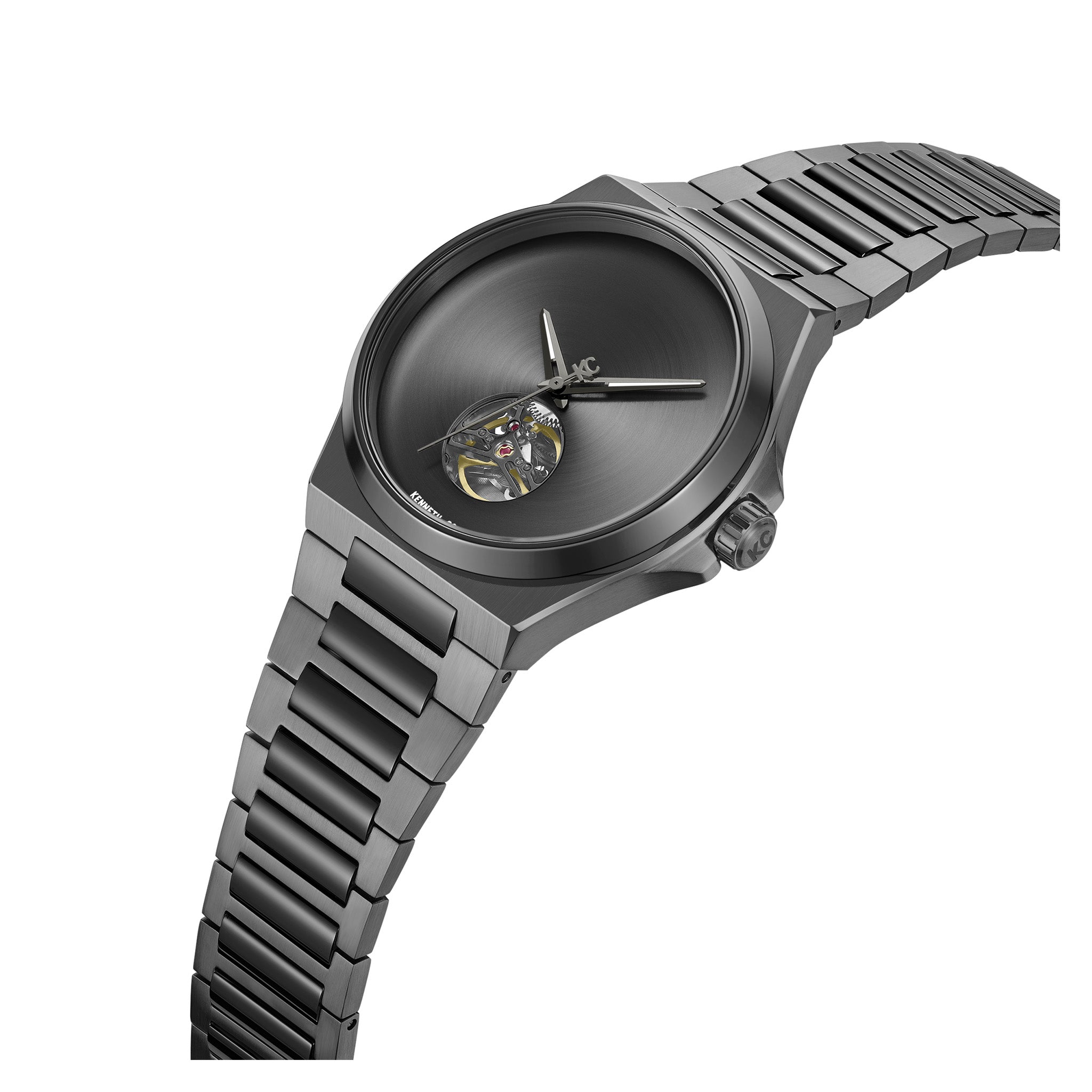 Kenneth Cole Stainless Steel Black Dial Automatic Men's Watch - KCWGY0067405