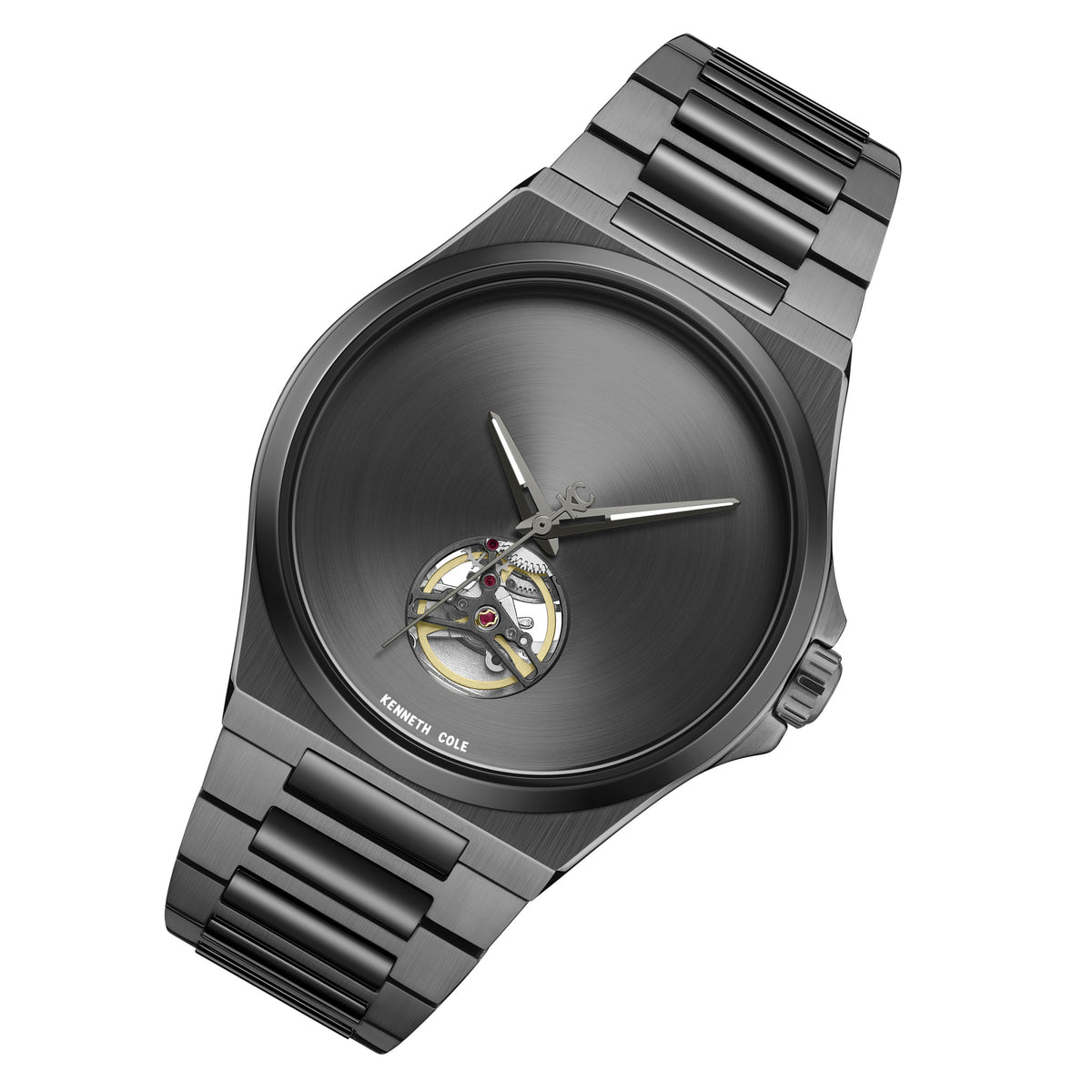 Kenneth Cole Stainless Steel Black Dial Automatic Men's Watch - KCWGY0067405
