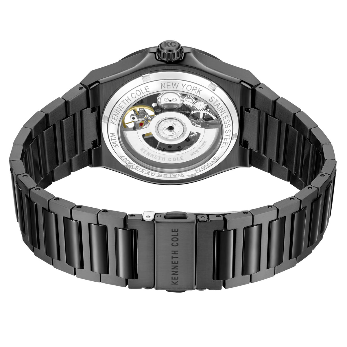 Kenneth Cole Stainless Steel Black Dial Automatic Men's Watch - KCWGY0067405
