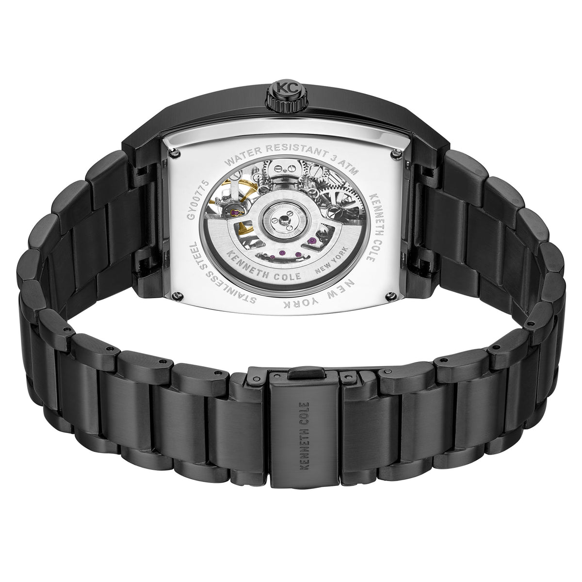 Kenneth Cole Stainless Steel Black Dial Automatic Men's Watch - KCWGY0077501