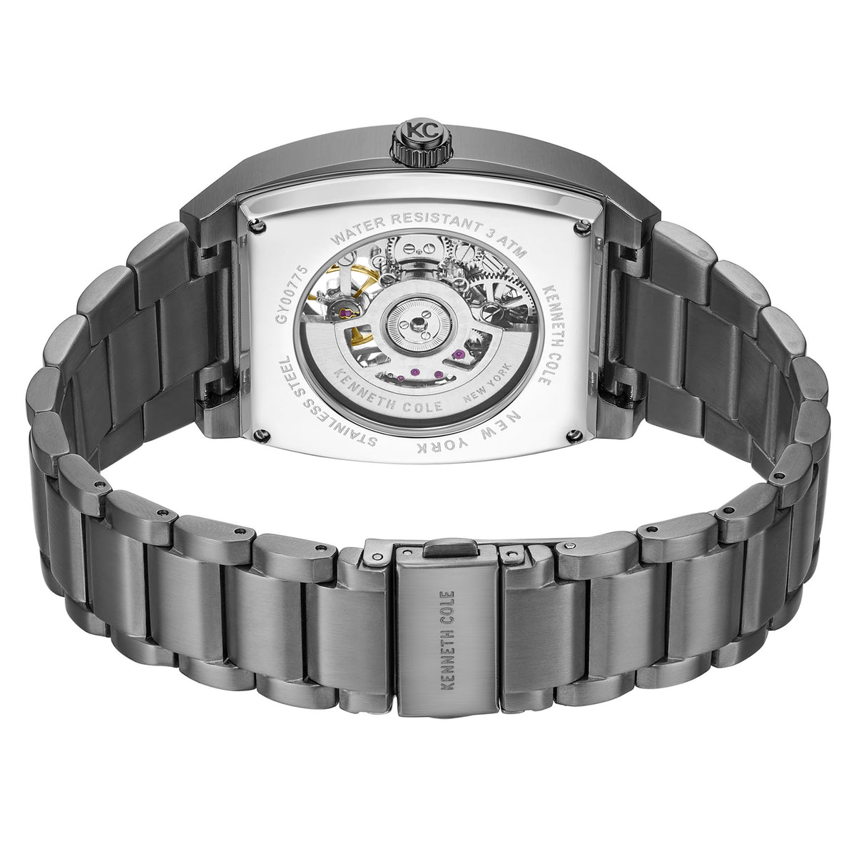 Kenneth Cole Gun Steel Green Dial Automatic Men's Watch - KCWGY0077502