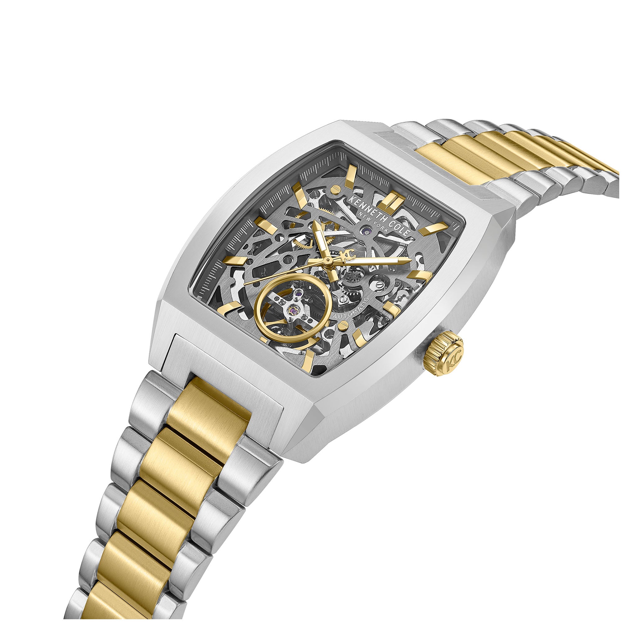 Kenneth Cole Two-Tone Steel Gun Dial Automatic Men's Watch - KCWGY0077504