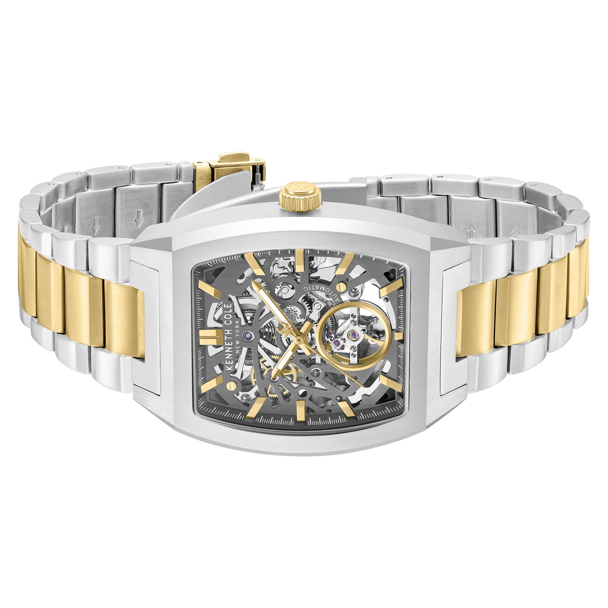 Kenneth Cole Two-Tone Steel Gun Dial Automatic Men's Watch - KCWGY0077504
