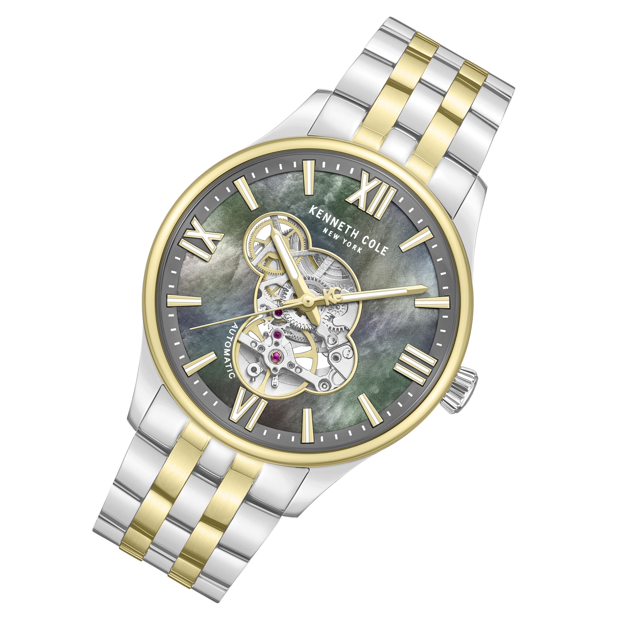 Kenneth Cole Two-Tone Steel MOP Dial Automatic Men's Watch - KCWGY0089104