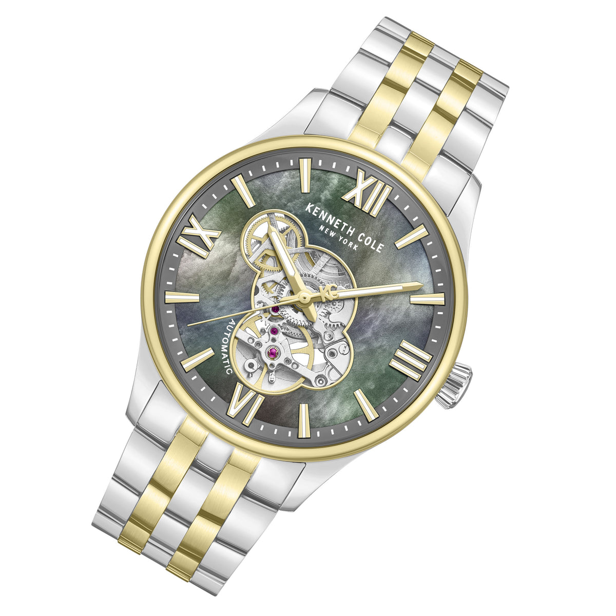 Kenneth Cole Two-Tone Steel MOP Dial Automatic Men's Watch - KCWGY0089104