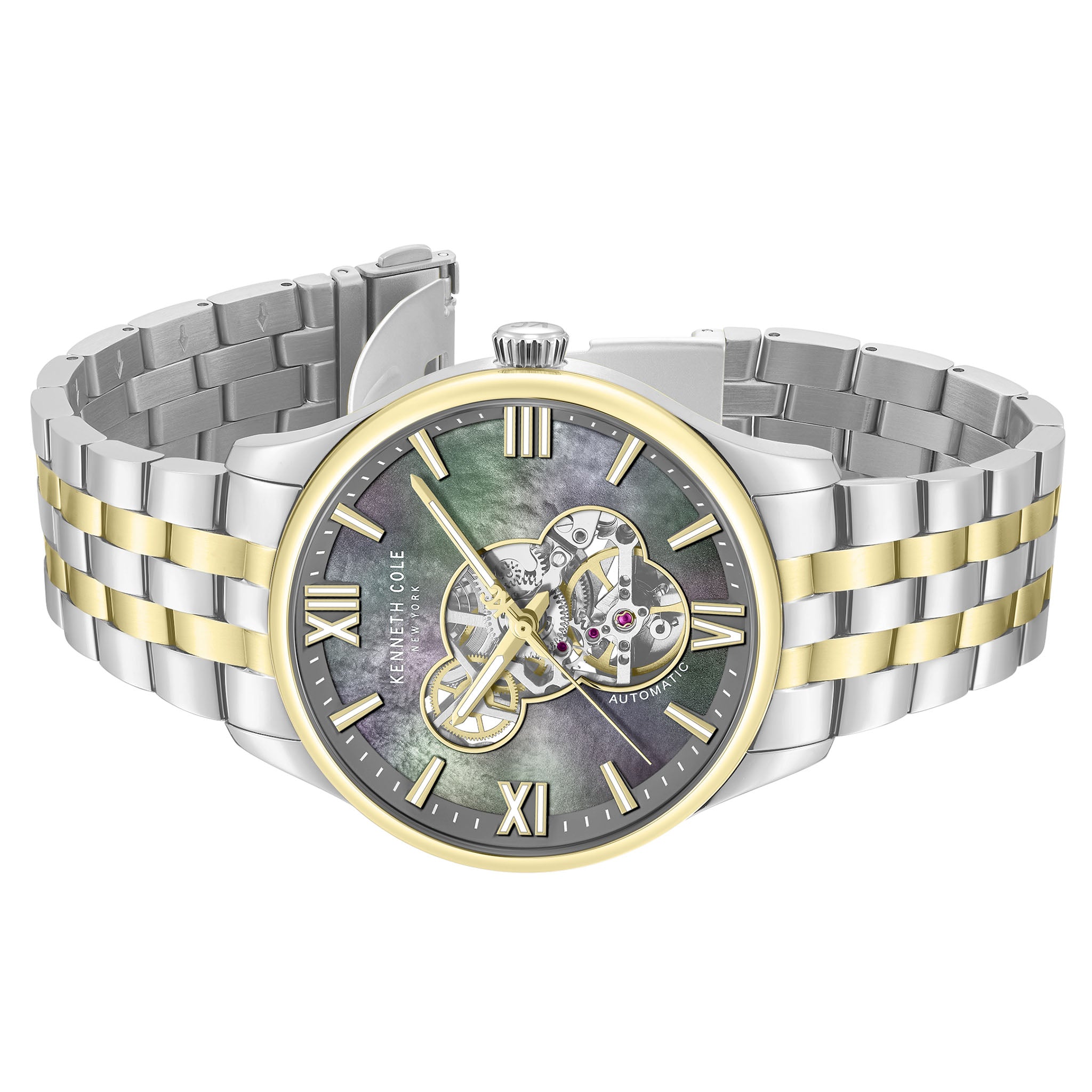 Kenneth Cole Two-Tone Steel MOP Dial Automatic Men's Watch - KCWGY0089104