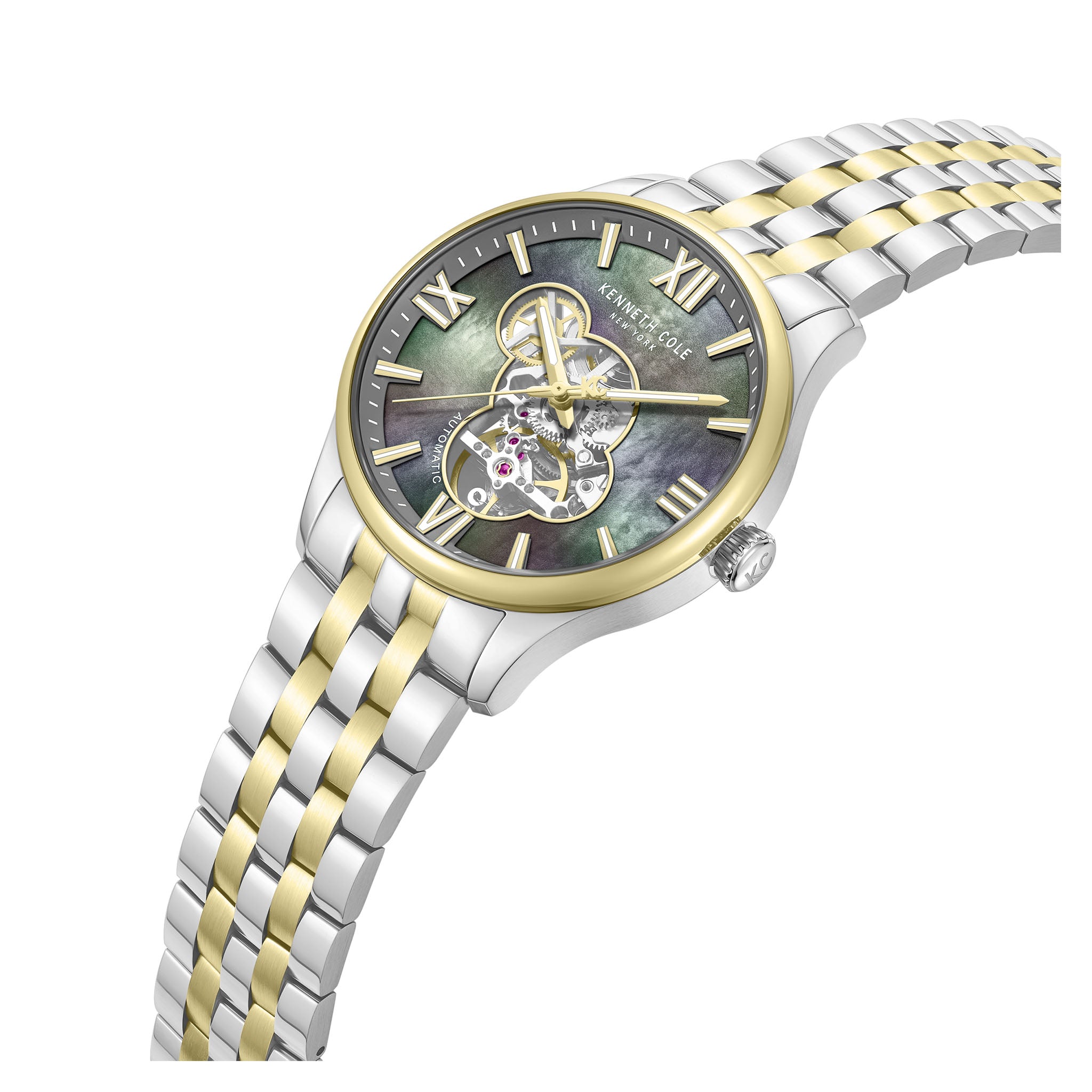Kenneth Cole Two-Tone Steel MOP Dial Automatic Men's Watch - KCWGY0089104