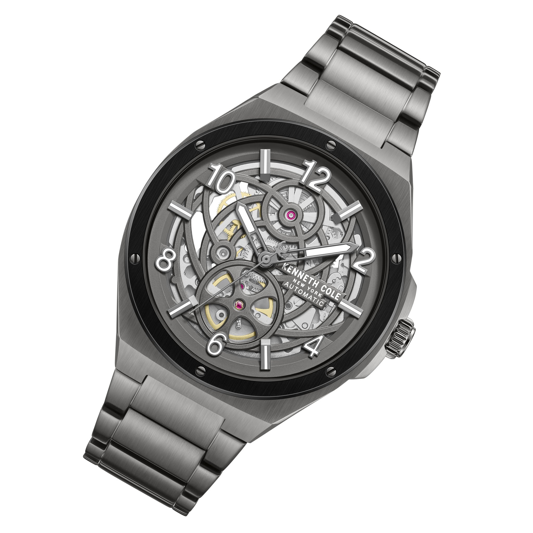 Kenneth Cole Stainless Steel Gun Dial Automatic Men's Watch - KCWGY0089202