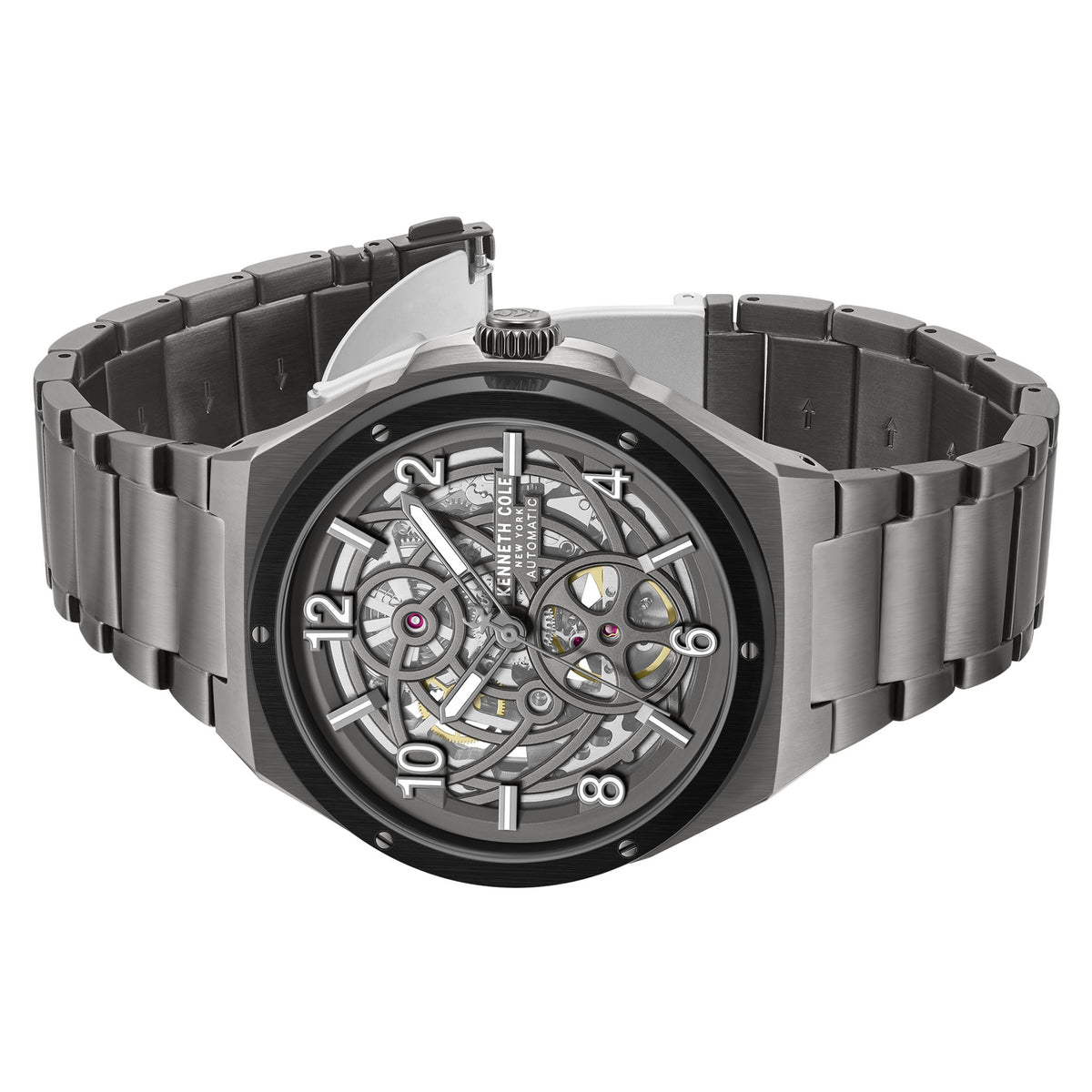 Kenneth Cole Stainless Steel Gun Dial Automatic Men's Watch - KCWGY0089202