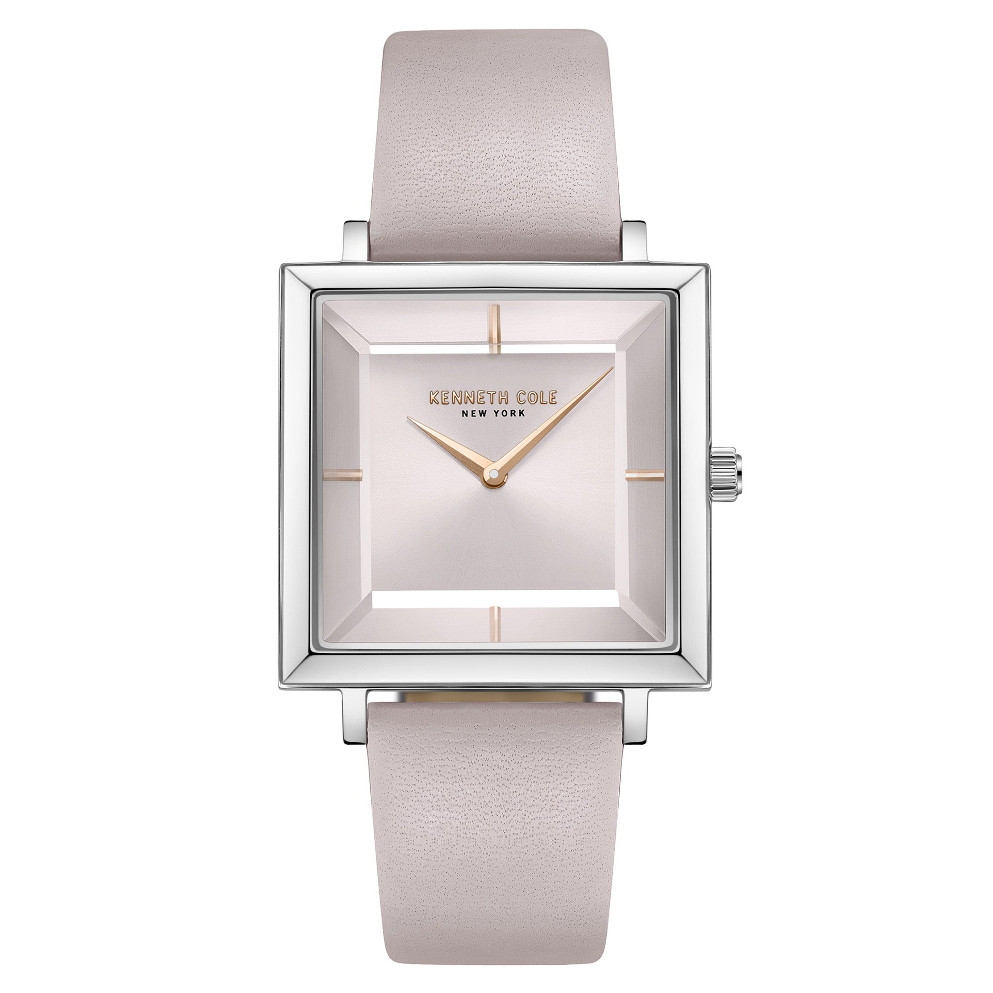 Kenneth Cole Stainless Steel Purple Dial Leather Women's Watch - KCWLA0026601