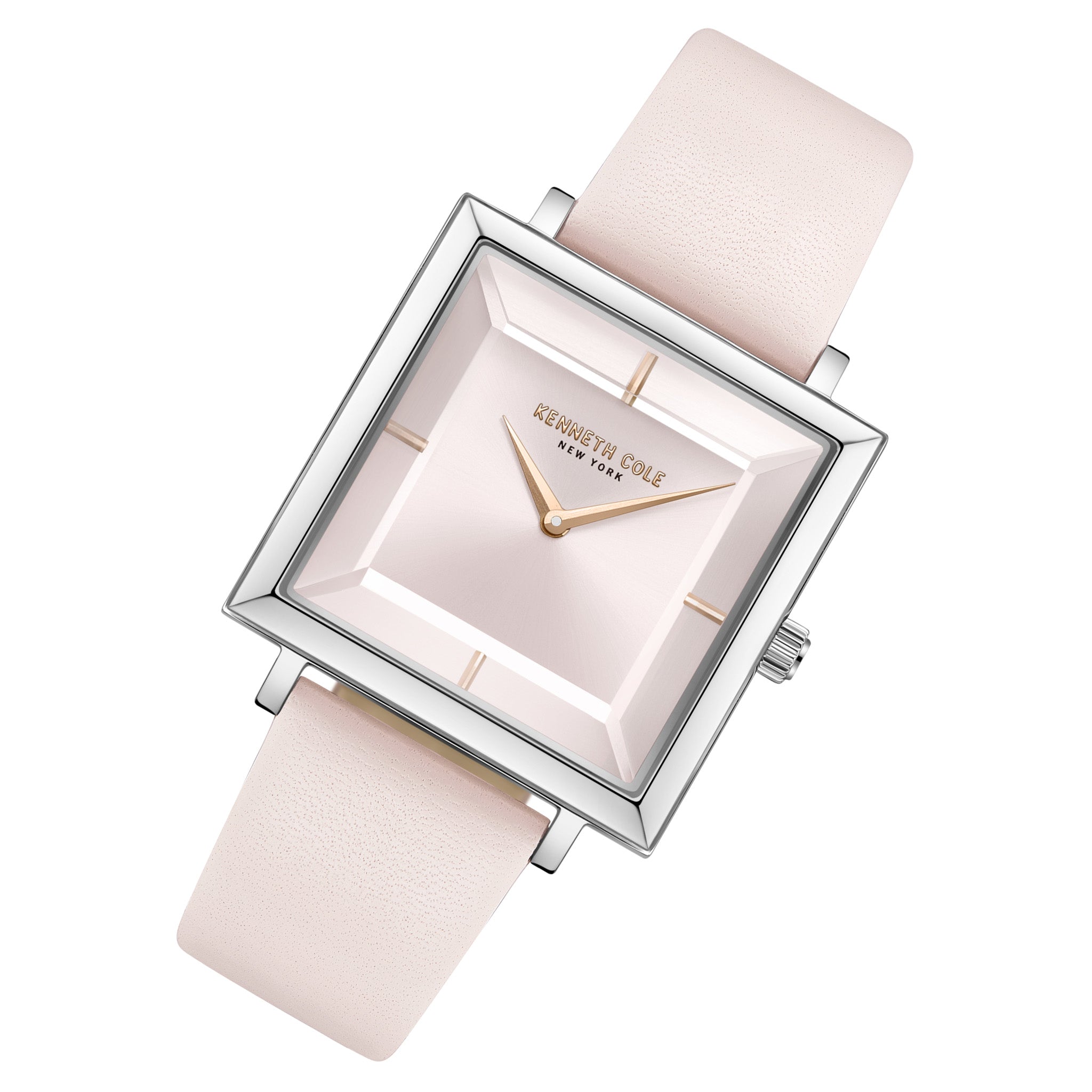 Kenneth Cole Leather Pink Dial Women's Watch - KCWLA0026602
