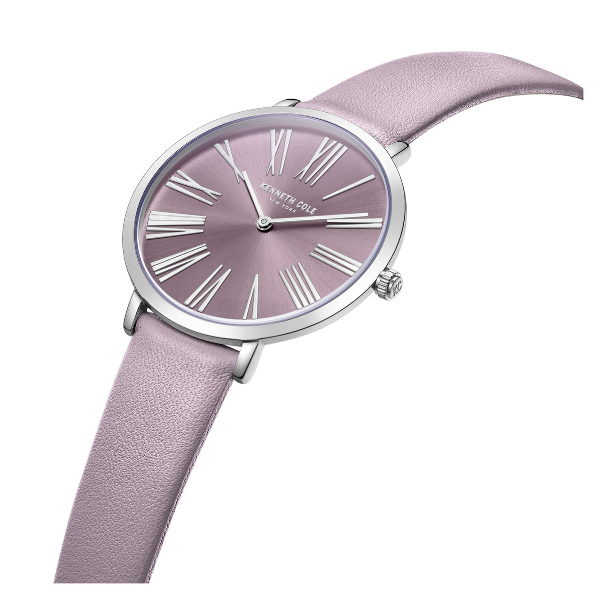 Kenneth Cole Leather Purple Light Dial Women's Watch - KCWLA0027302