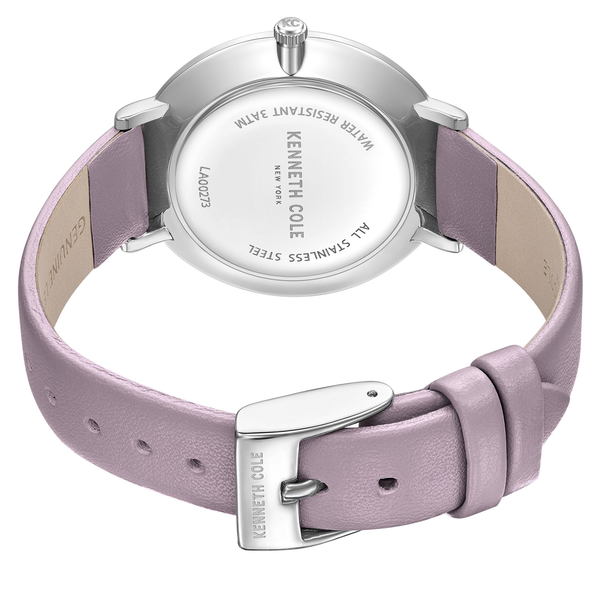 Kenneth Cole Leather Purple Light Dial Women's Watch - KCWLA0027302