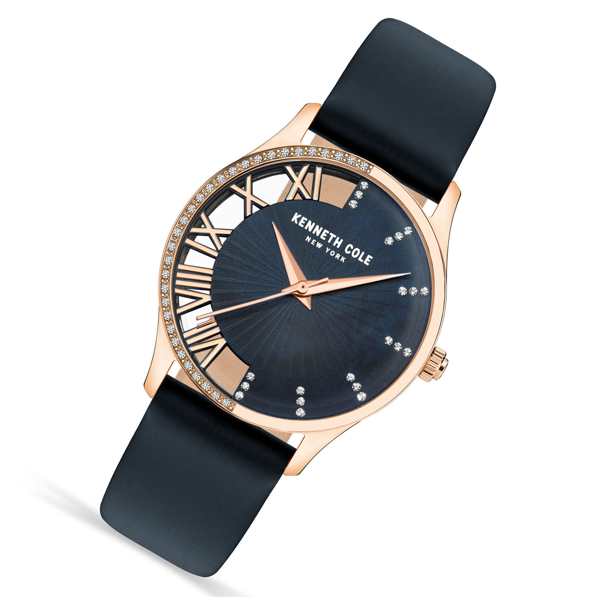 Kenneth Cole Blue Leather MOP Dial Women's Watch - KCWLA2126101